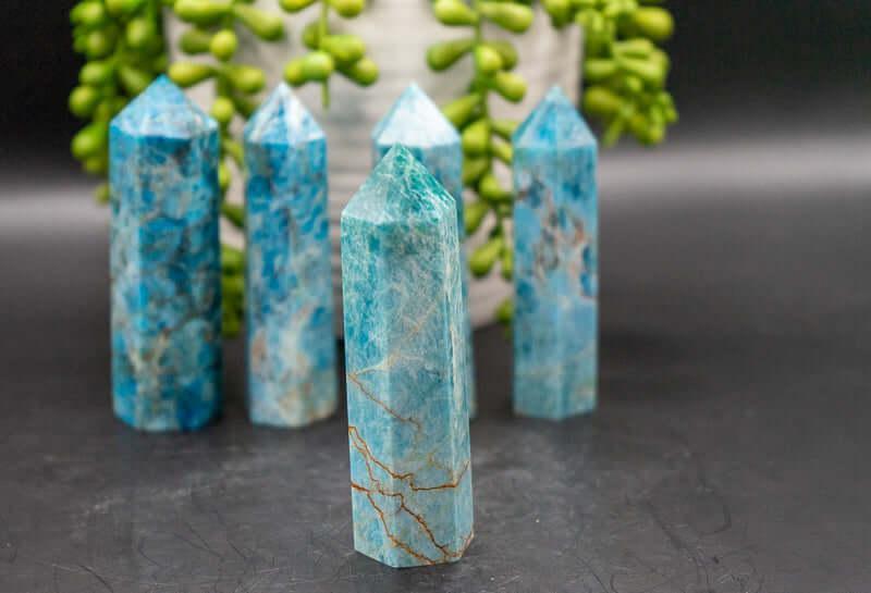 Blue Apatite Tower - My Crystal Addiction