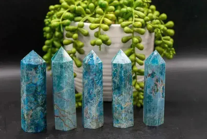 Blue Apatite Tower - Throat Chakra - My Crystal Addiction
