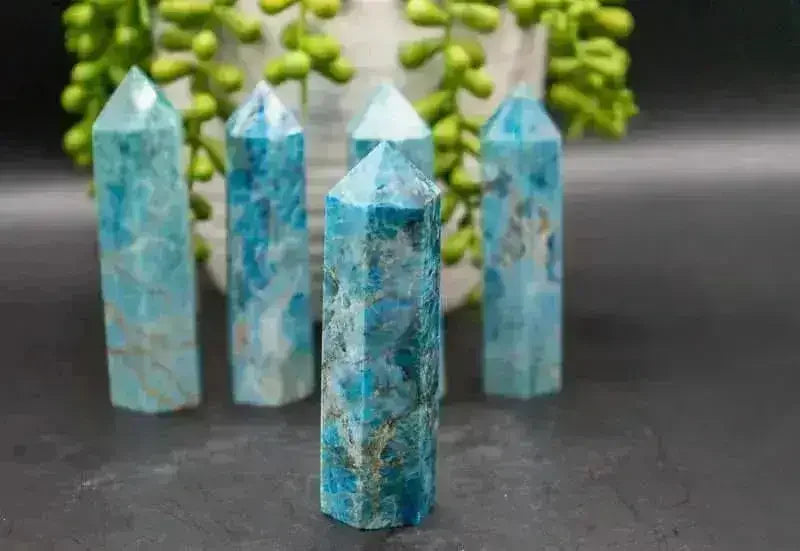 Blue Apatite Tower - Throat Chakra - My Crystal Addiction