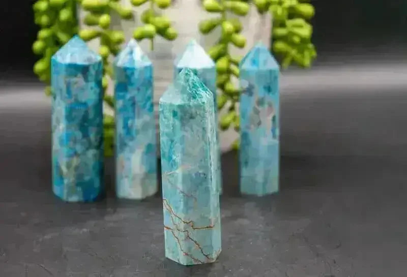 Blue Apatite Tower - Throat Chakra - My Crystal Addiction