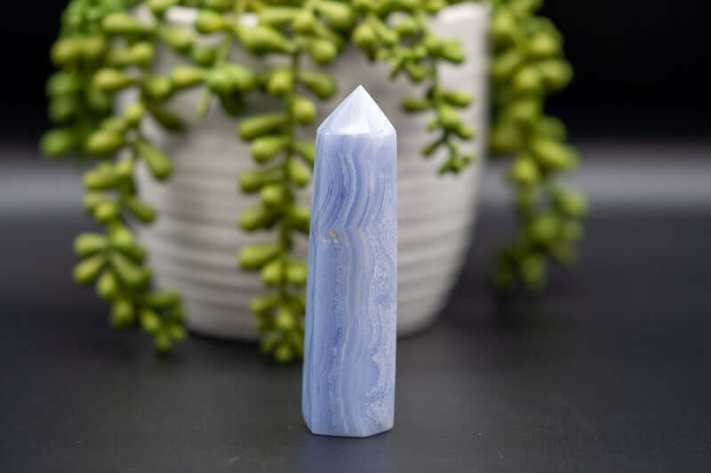Blue Lace Agate Tower 4" - My Crystal Addiction