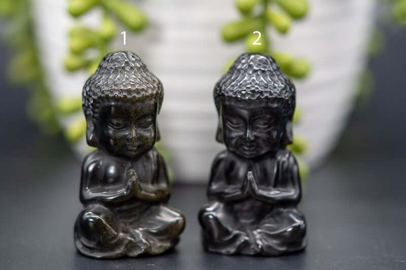 Buddha Obsidian Carving 2.5" - My Crystal Addiction