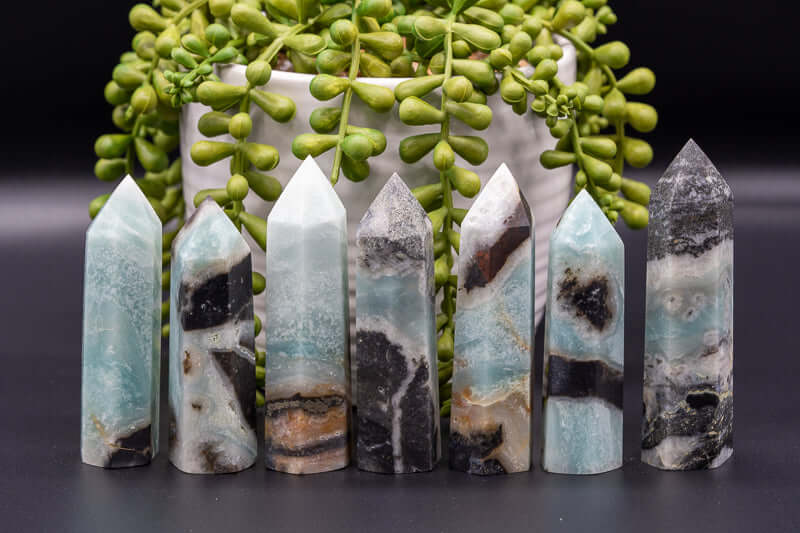 Caribbean Calcite Tower w/Pyrite Inclusions - My Crystal Addiction