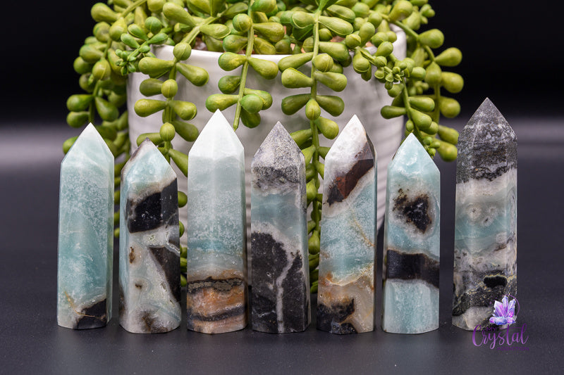 Caribbean Calcite Tower with Pyrite Inclusions - Third Eye Chakra - My Crystal Addiction