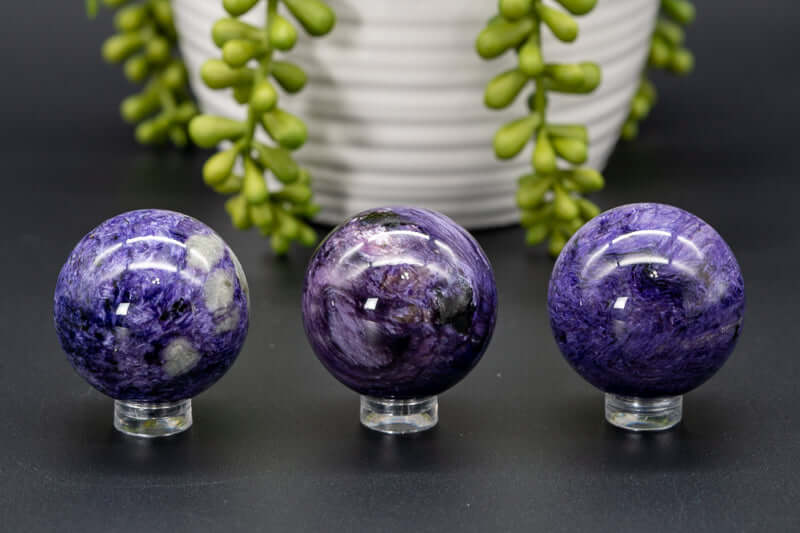 Charoite Sphere 40mm/1.5" - My Crystal Addiction