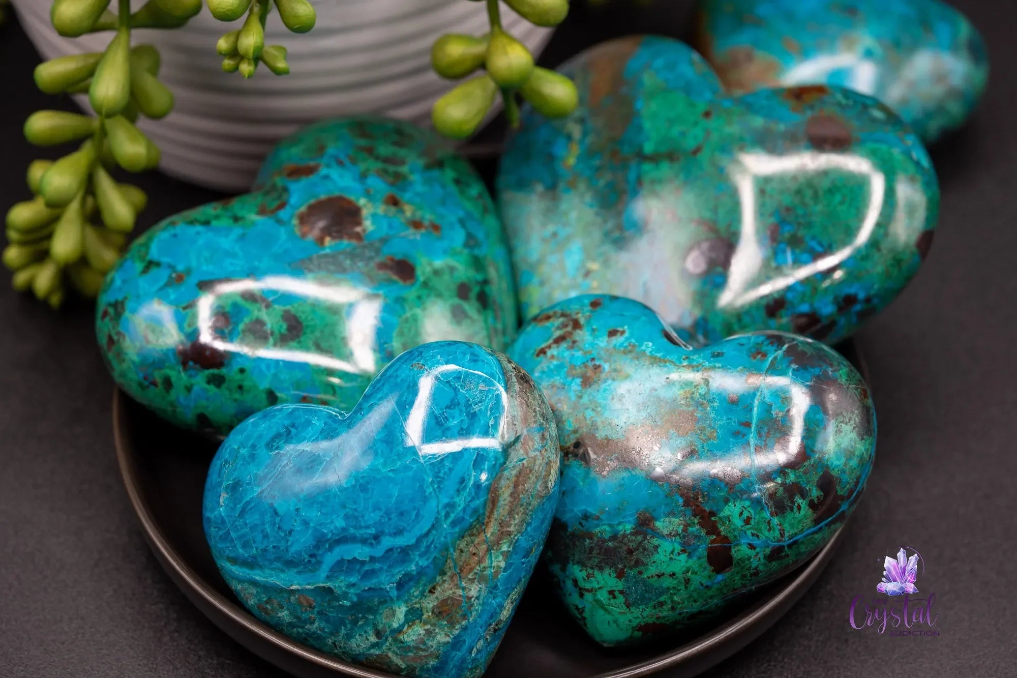 Chrysocolla Heart Carving - My Crystal Addiction