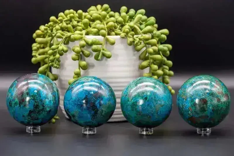 Chrysocolla Sphere 2.3-2.2" - My Crystal Addiction