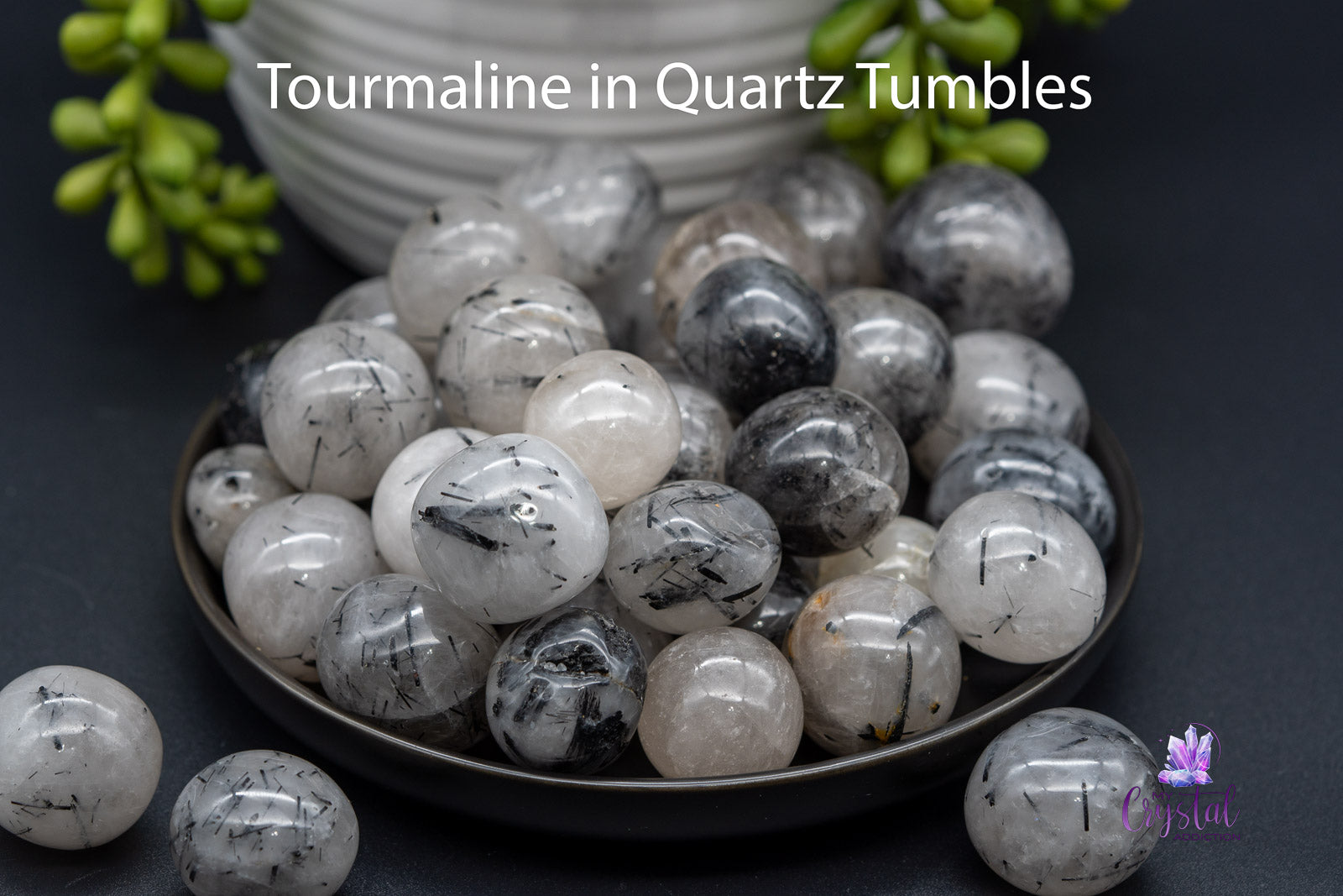 Tourmaline Quartz Tumbles - My Crystal Addiction