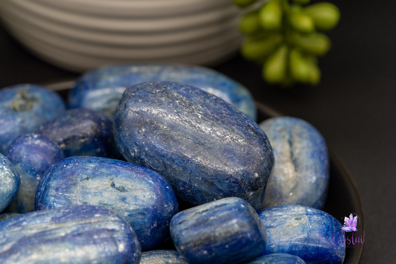 Blue Kyanite Tumbles - My Crystal Addiction