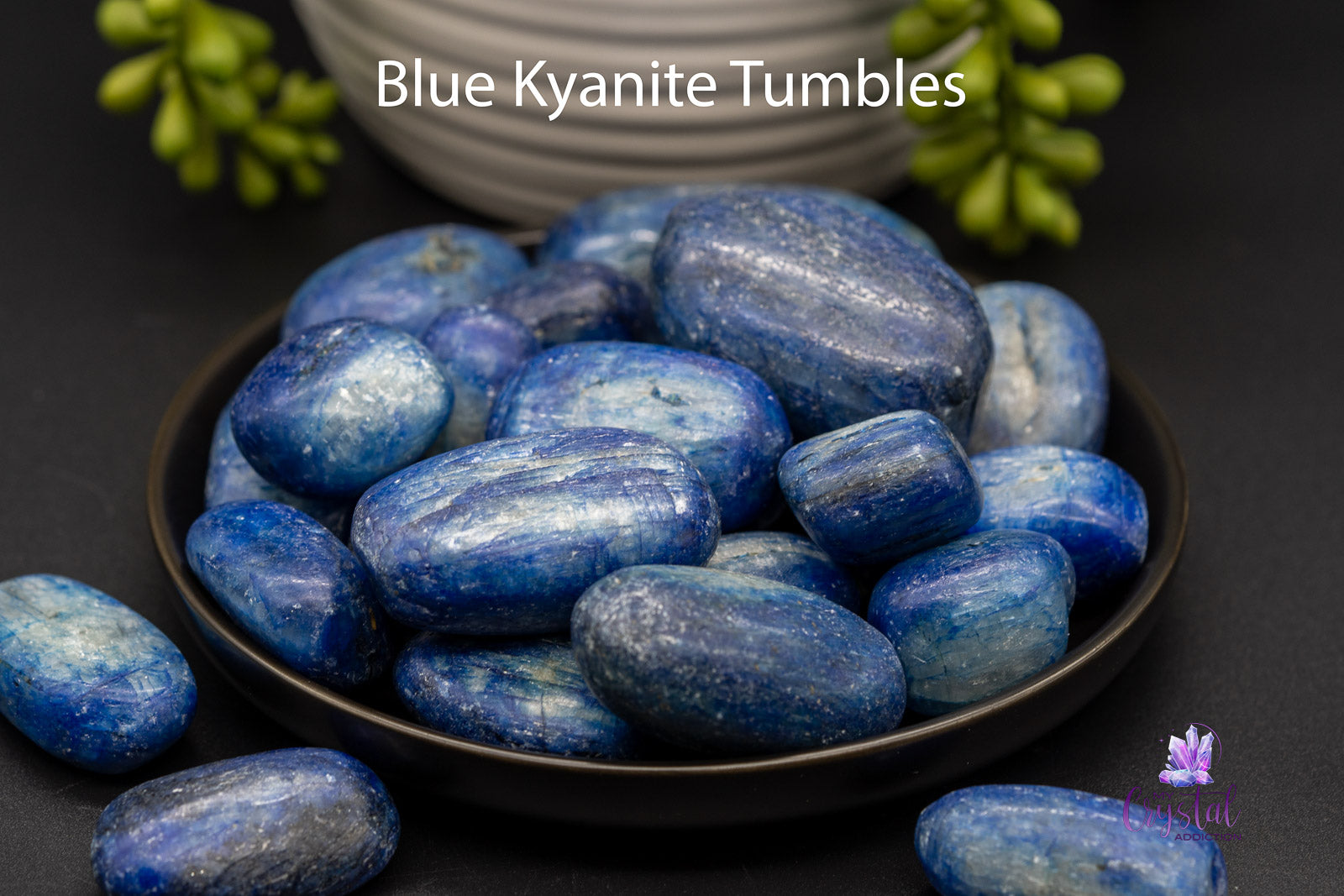 Blue Kyanite Tumbles - My Crystal Addiction