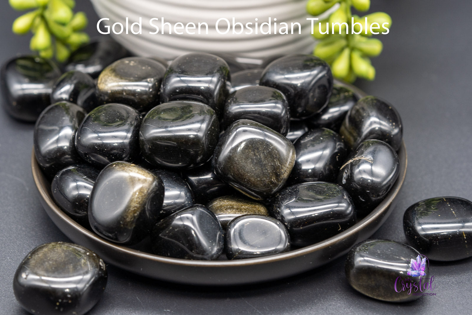 Gold Sheen Obsidian Tumbles - My Crystal Addiction