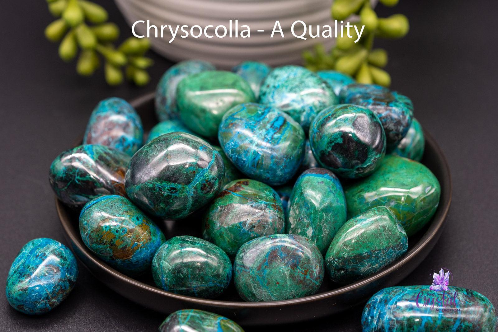 Chrysocolla Tumbles - My Crystal Addiction