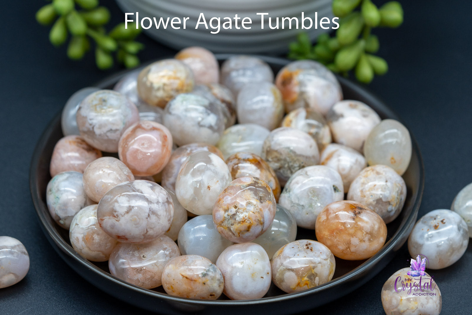 Flower Agate Tumbles - My Crystal Addiction
