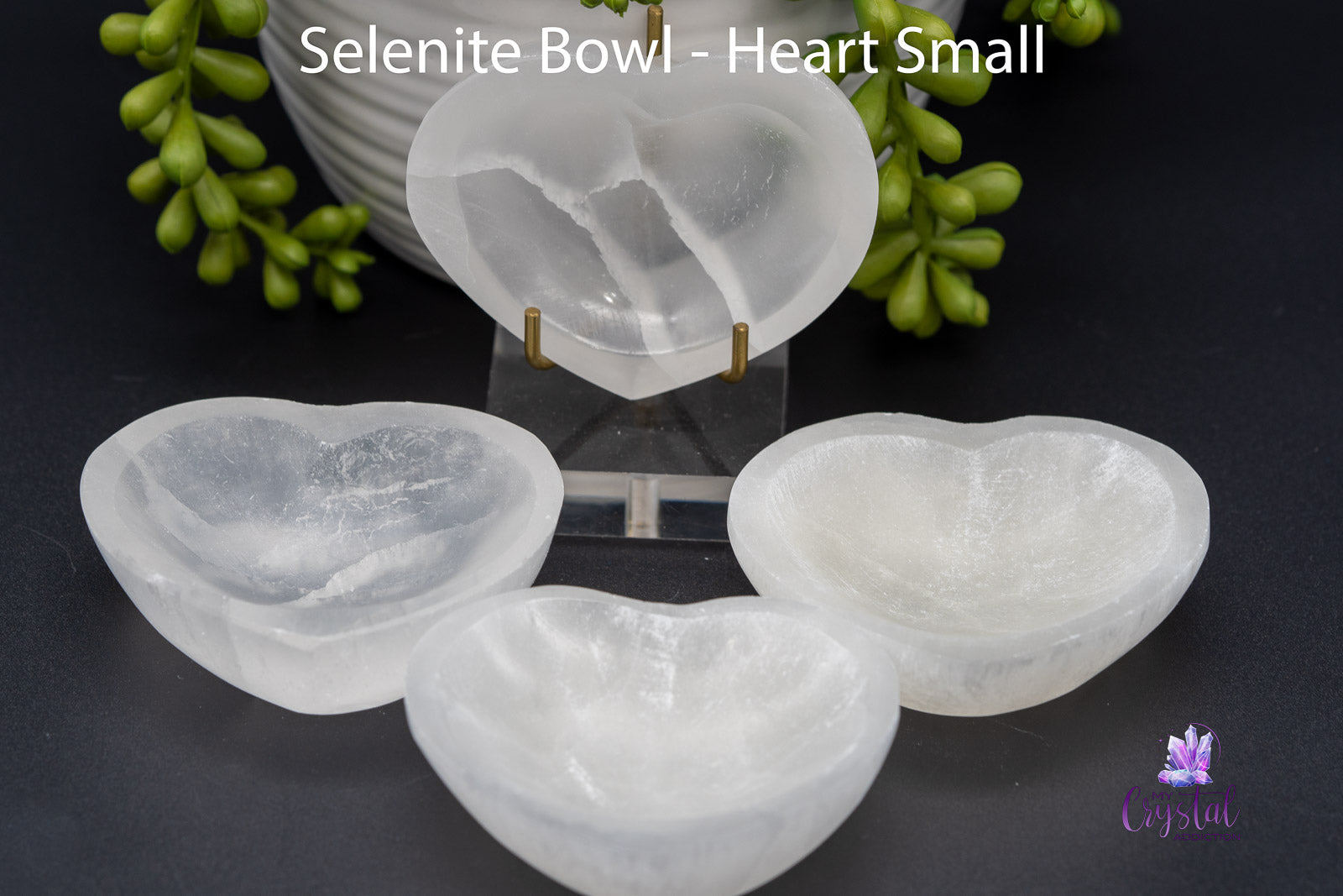 Selenite Bowl - Heart 2.2"-4" - My Crystal Addiction