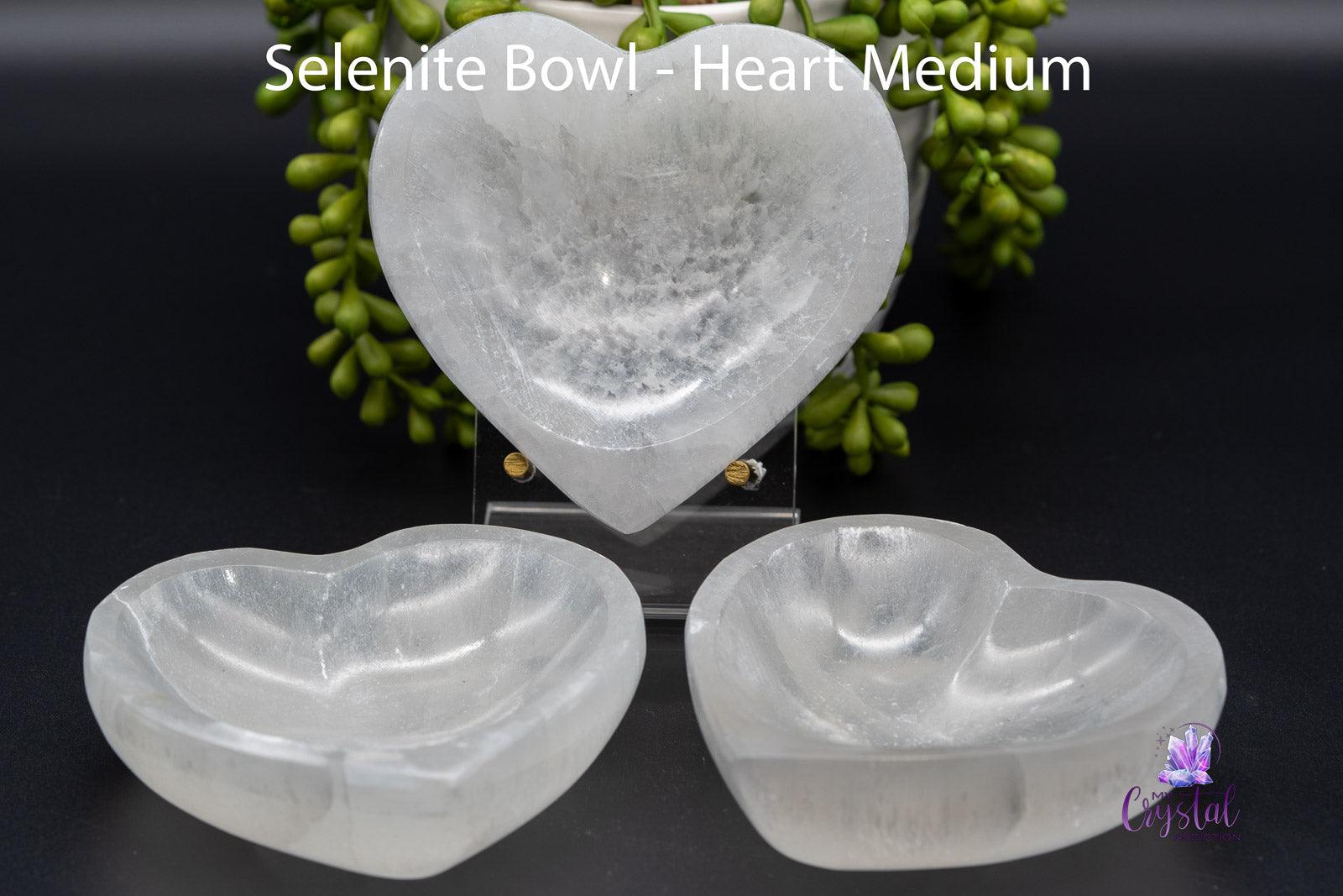 Selenite Bowl - Heart 2.2"-4" - My Crystal Addiction