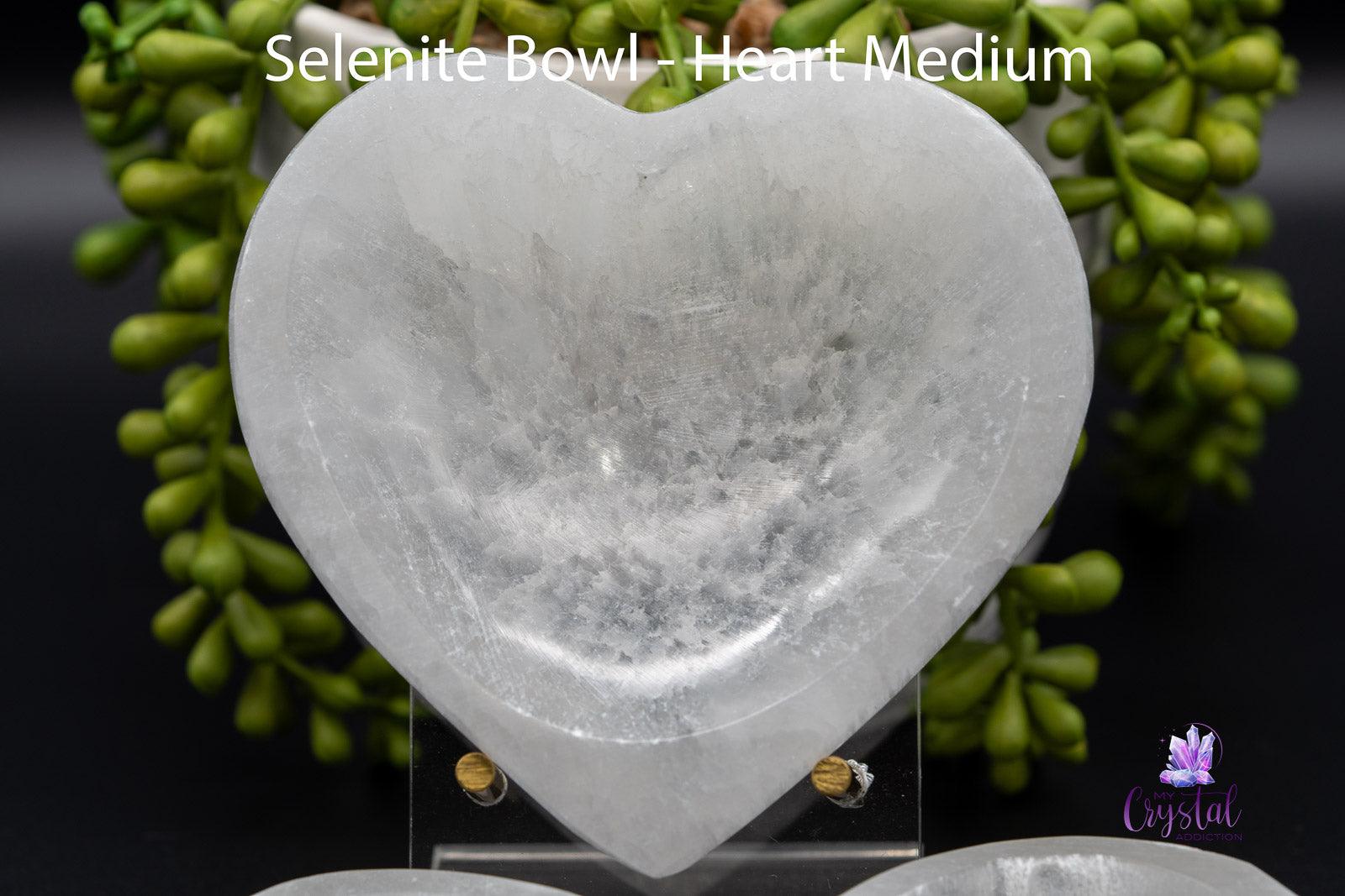 Selenite Bowl - Heart 2.2"-4" - My Crystal Addiction