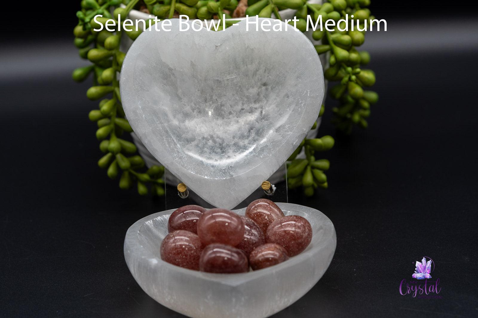 Selenite Bowl - Heart 2.2"-4" - My Crystal Addiction