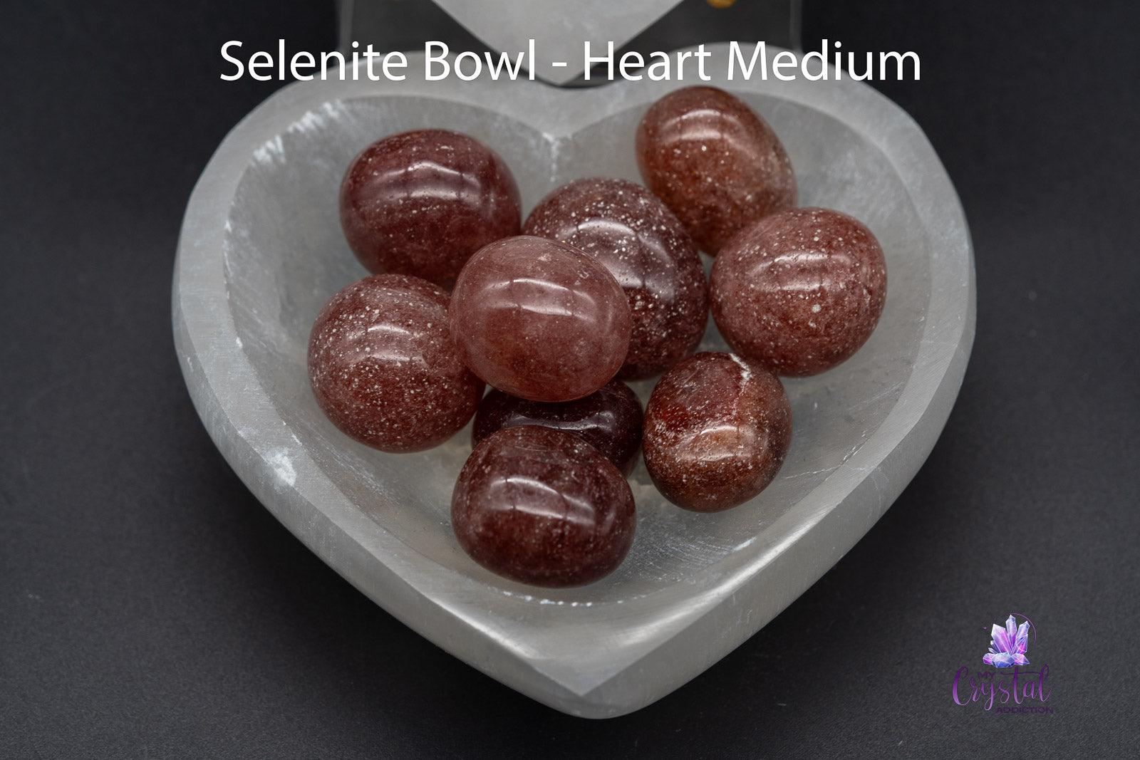 Selenite Bowl - Heart 2.2"-4" - My Crystal Addiction