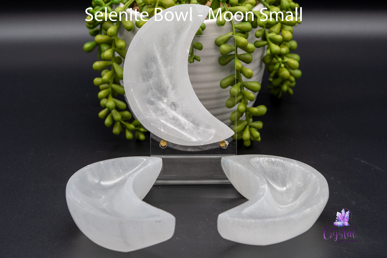 Selenite Bowl - Moon 4"-6.5" - My Crystal Addiction