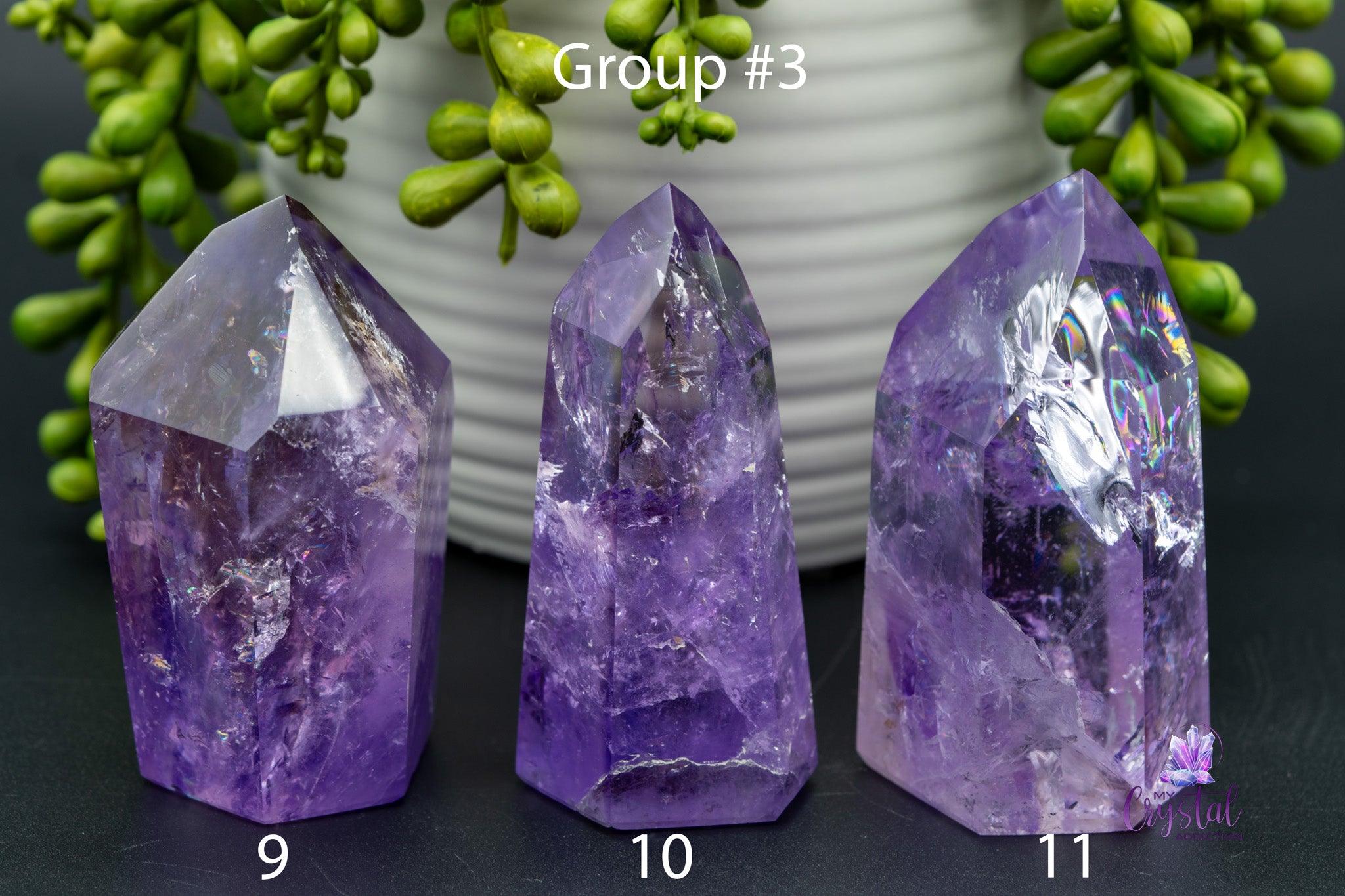 Amethyst / Ametrine Tower w/Rainbows 1.4"-3.1"/37mm-80mm - My Crystal Addiction