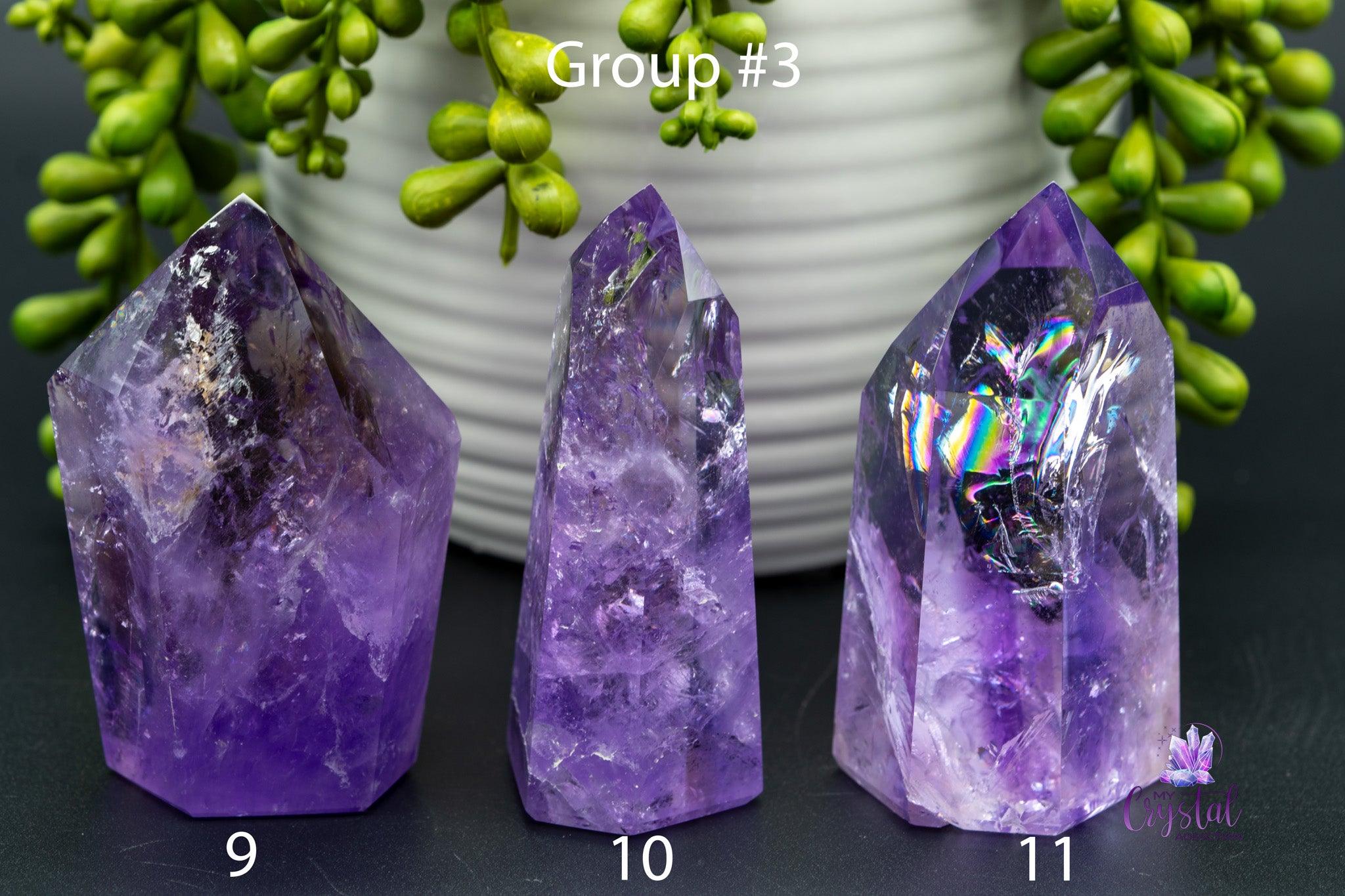 Amethyst / Ametrine Tower w/Rainbows 1.4"-3.1"/37mm-80mm - My Crystal Addiction