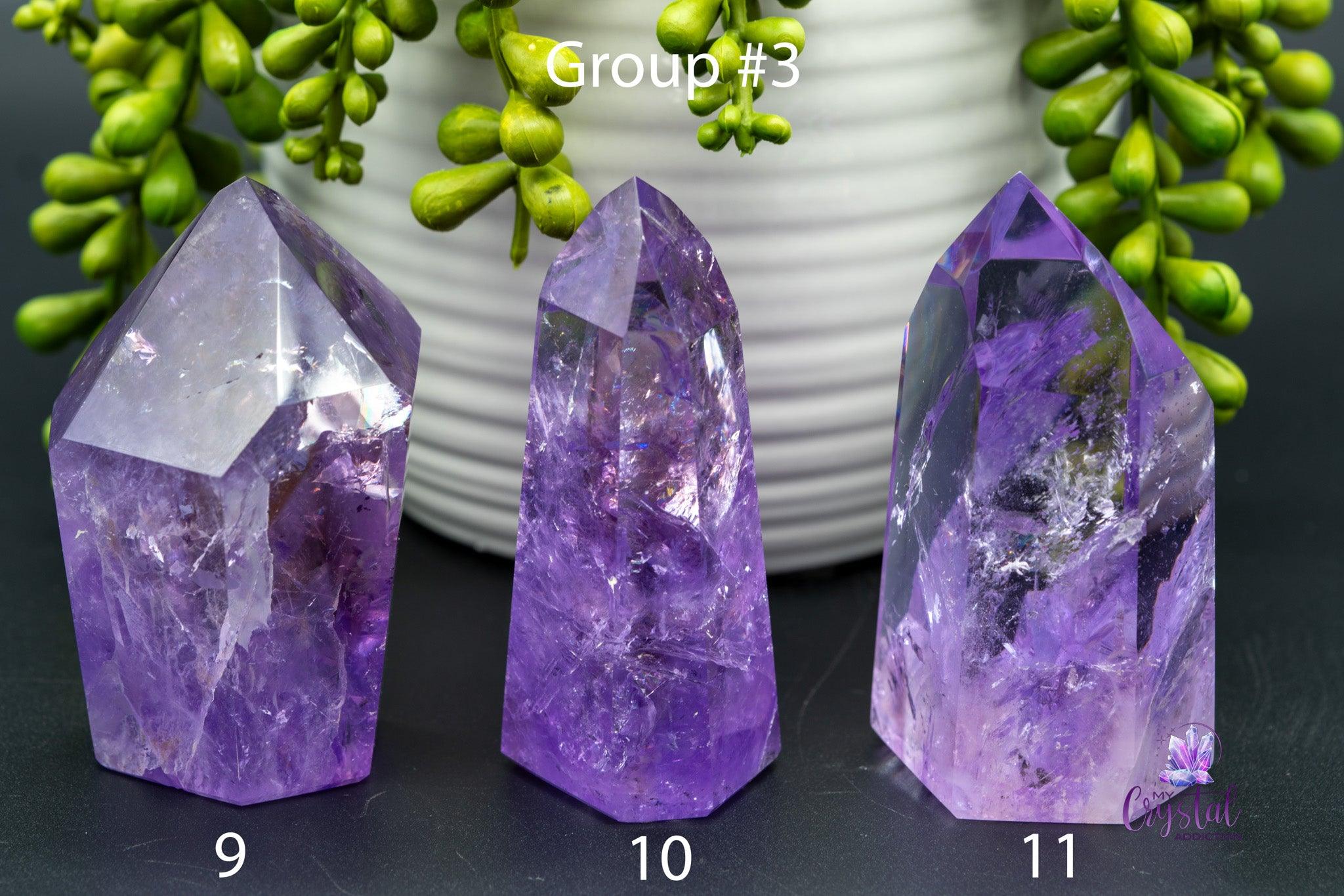 Amethyst / Ametrine Tower w/Rainbows 1.4"-3.1"/37mm-80mm - My Crystal Addiction