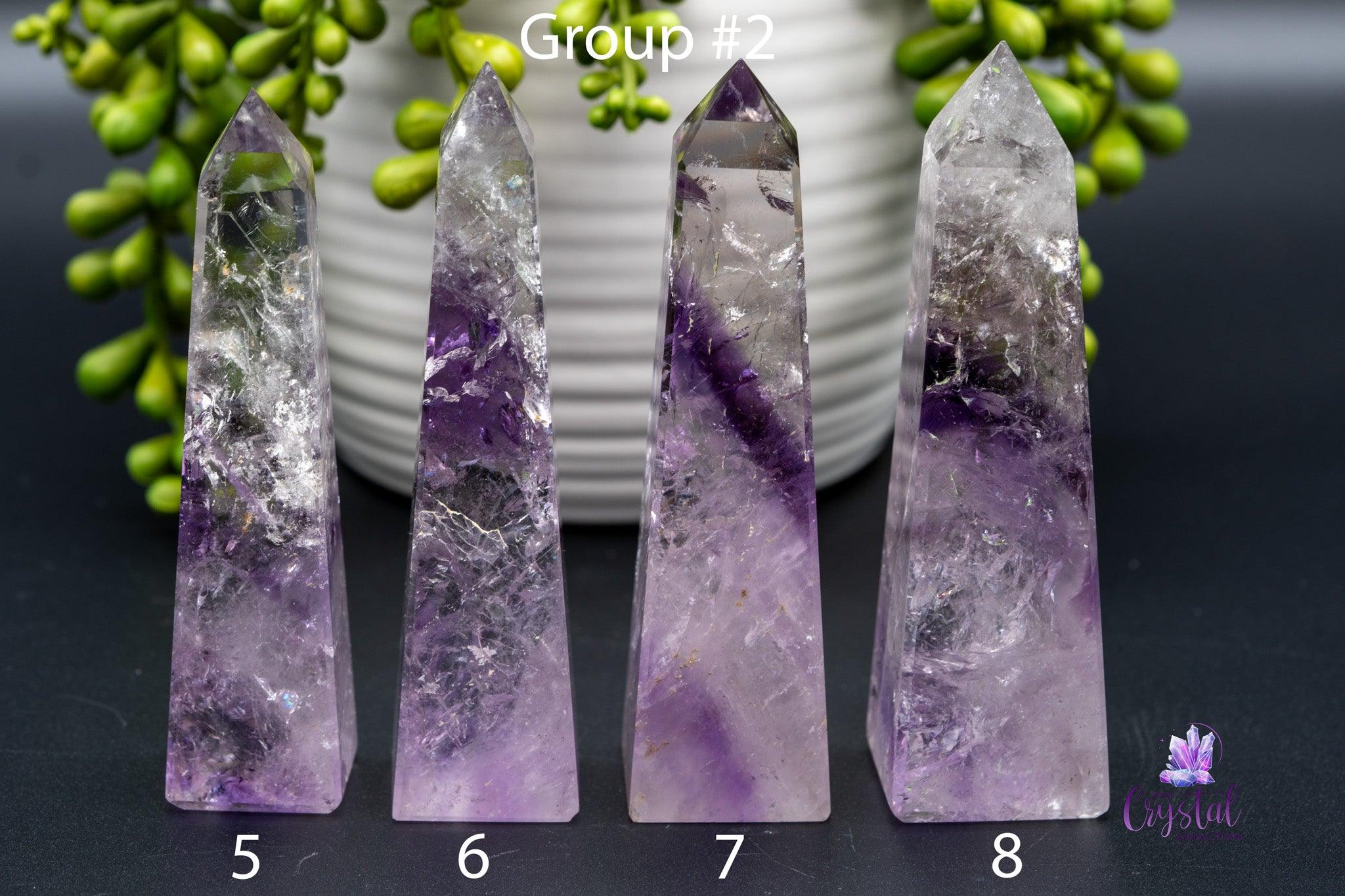 Phantom Amethyst Obelisk 2.5"-5.3"/65mm-136mm - My Crystal Addiction