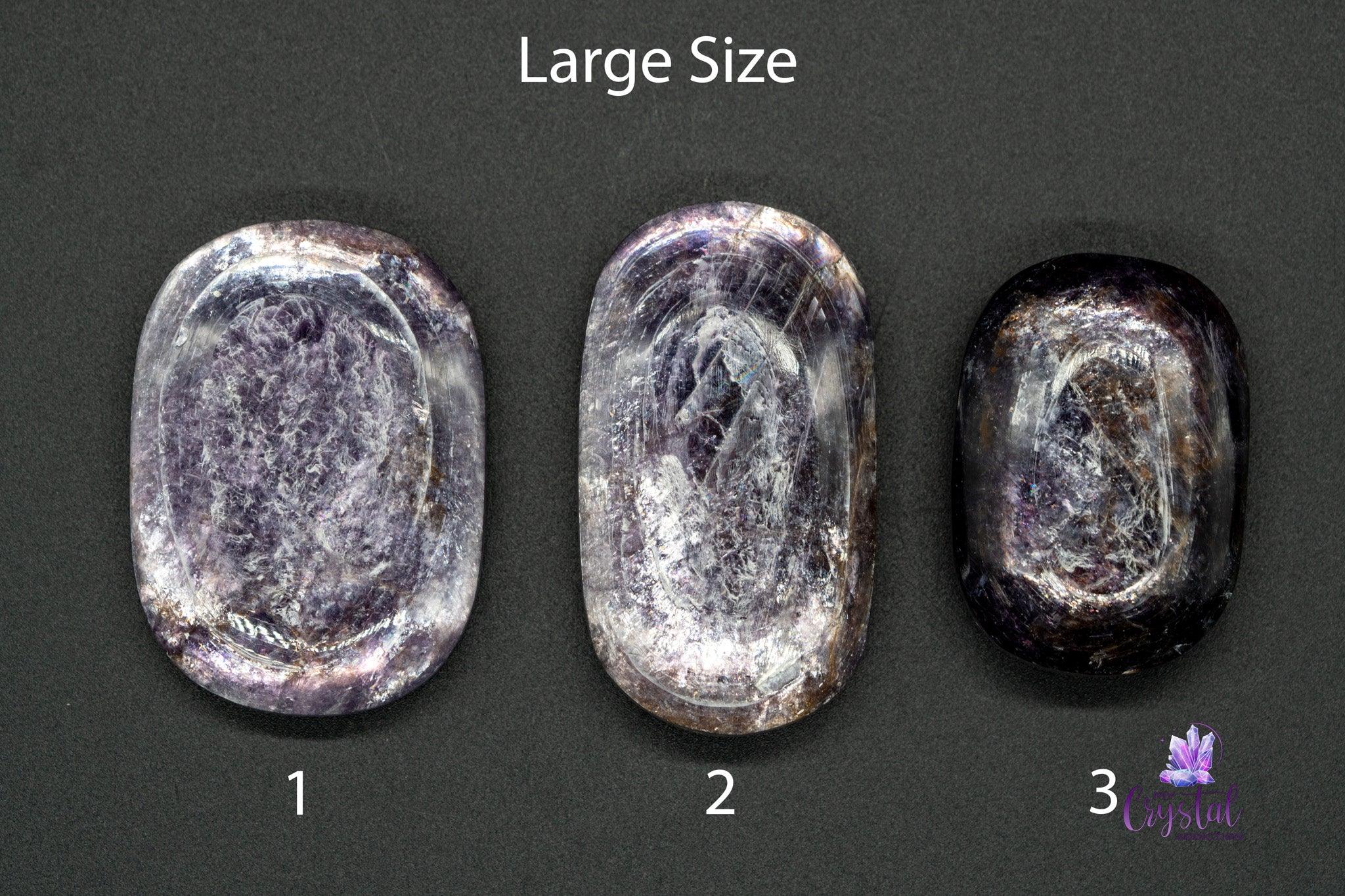 Gem Lepidolite Palm Stone - My Crystal Addiction