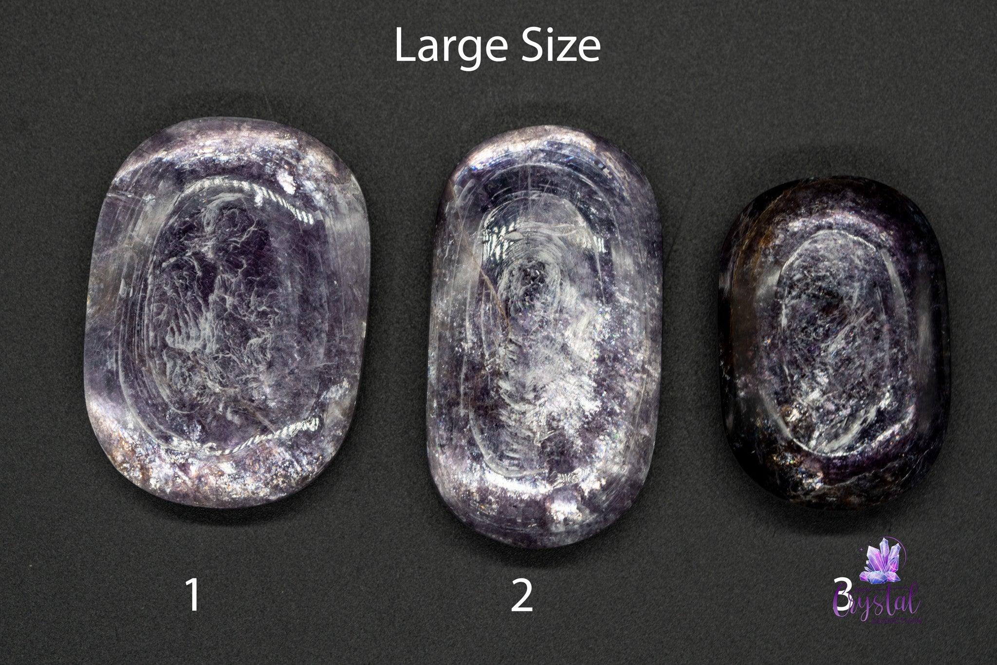 Gem Lepidolite Palm Stone - My Crystal Addiction