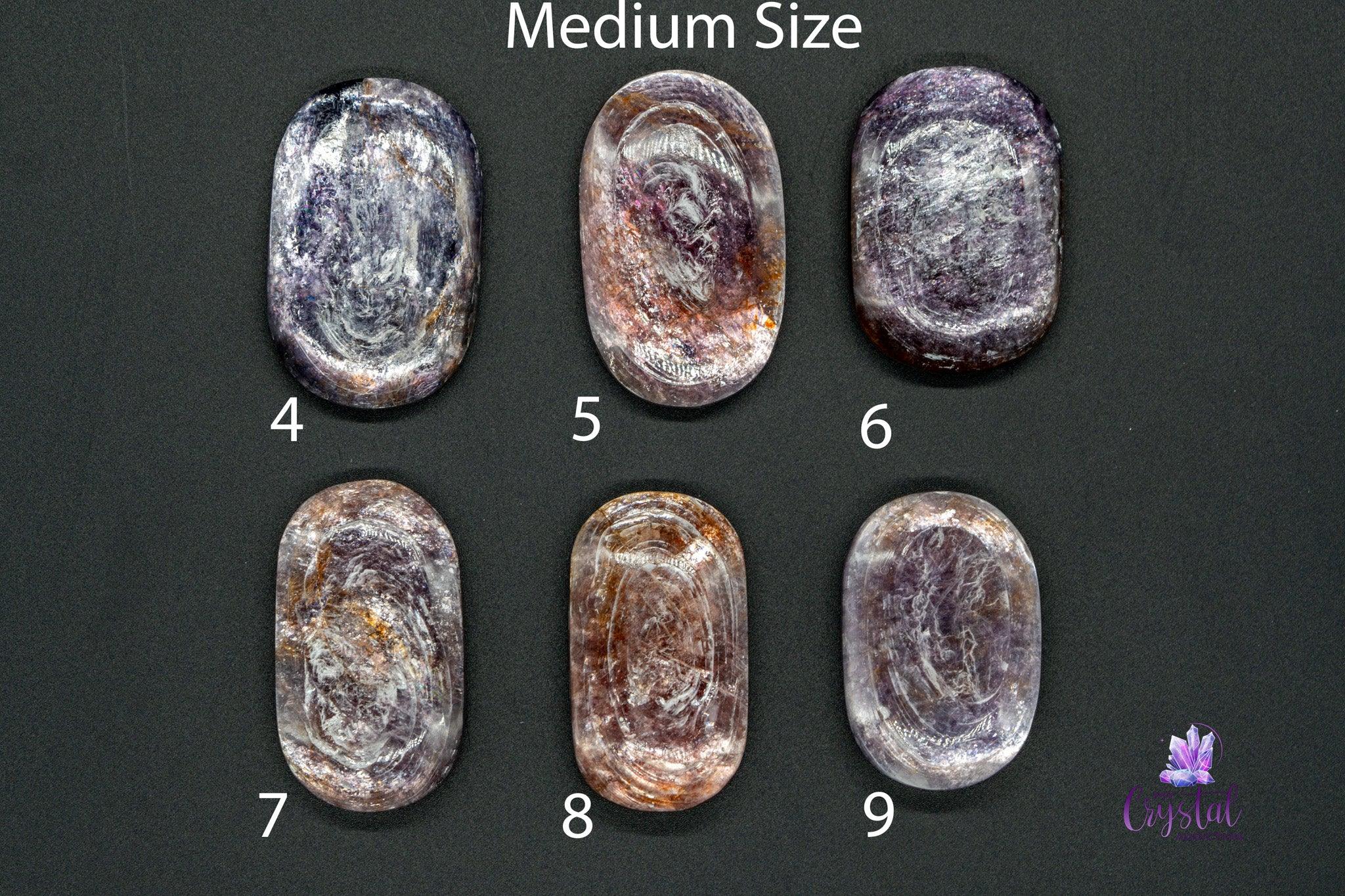 Gem Lepidolite Palm Stone - My Crystal Addiction