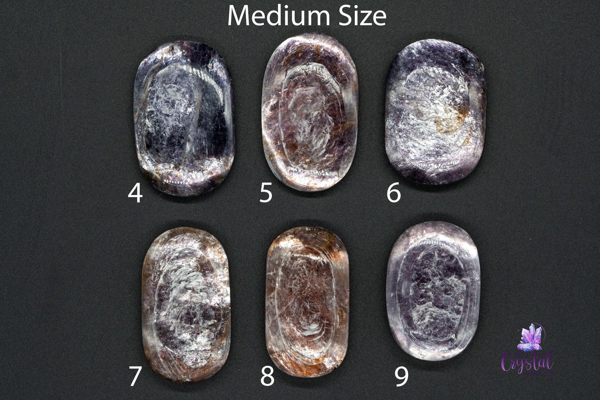 Gem Lepidolite Palm Stone - My Crystal Addiction