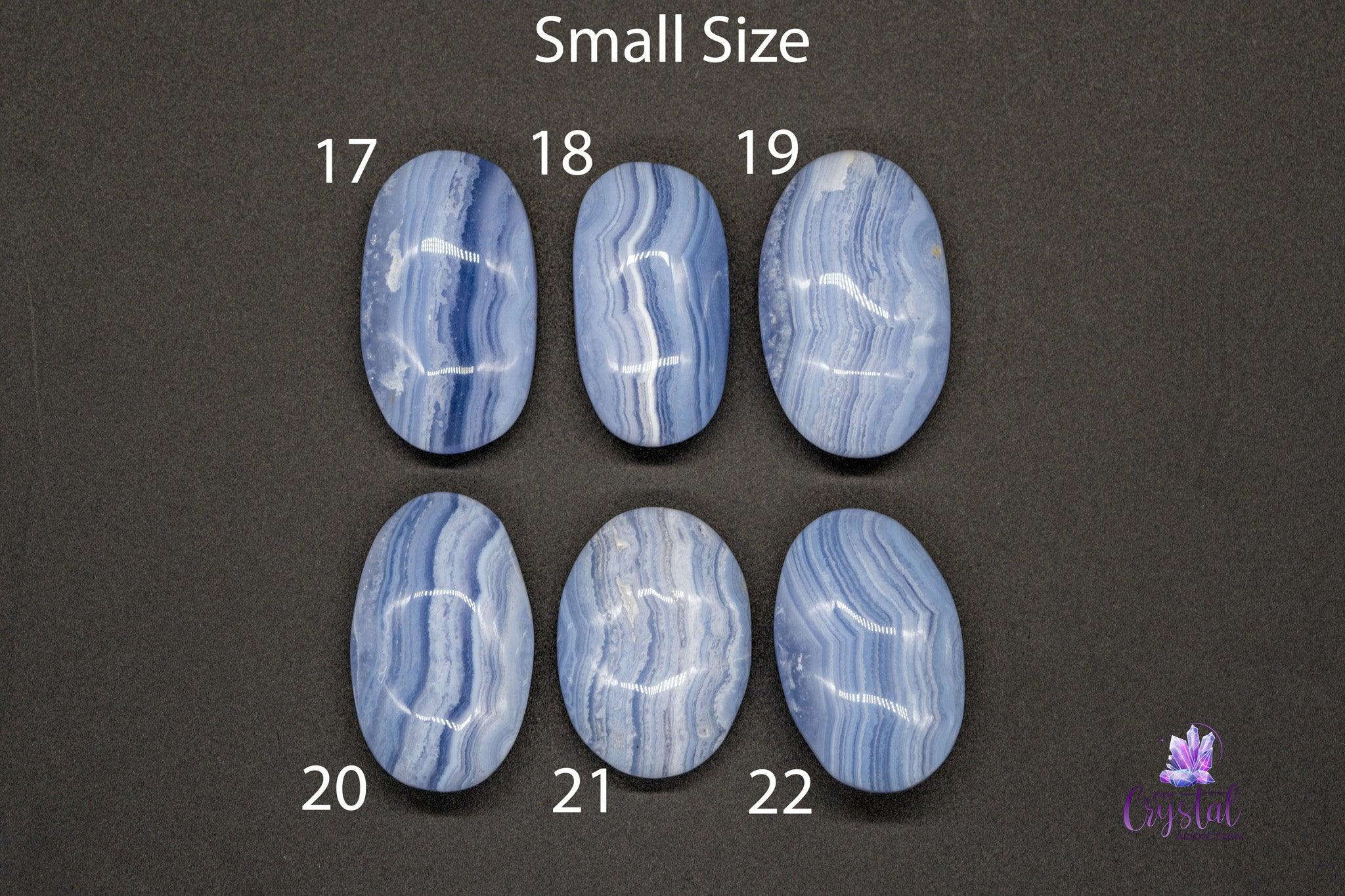 Blue Lace Agate Palm Stone - My Crystal Addiction