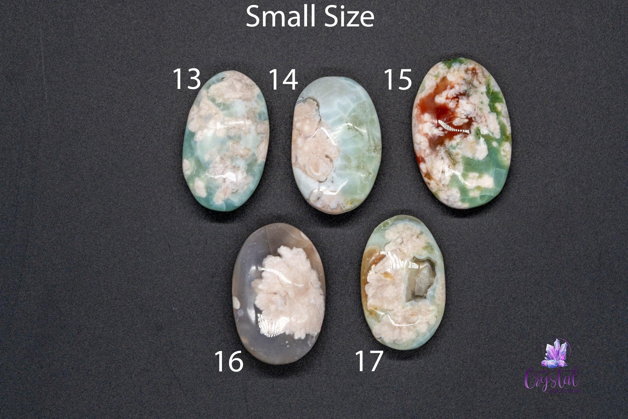 Green Flower Agate Palm Stone - My Crystal Addiction