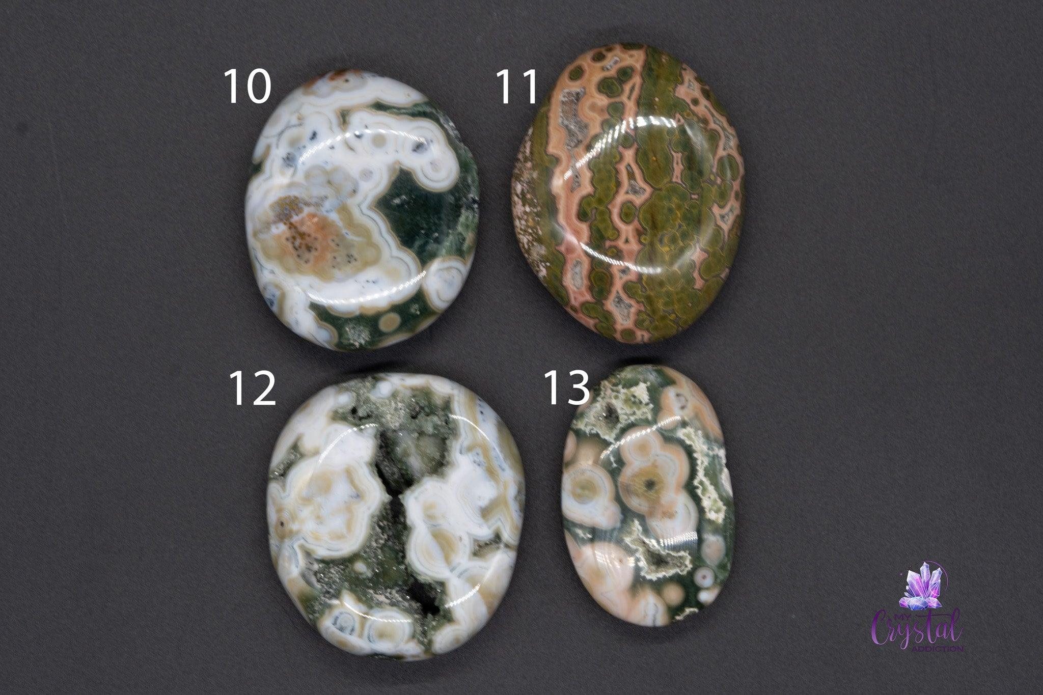 8th Vein Ocean Jasper Palm Stone - My Crystal Addiction