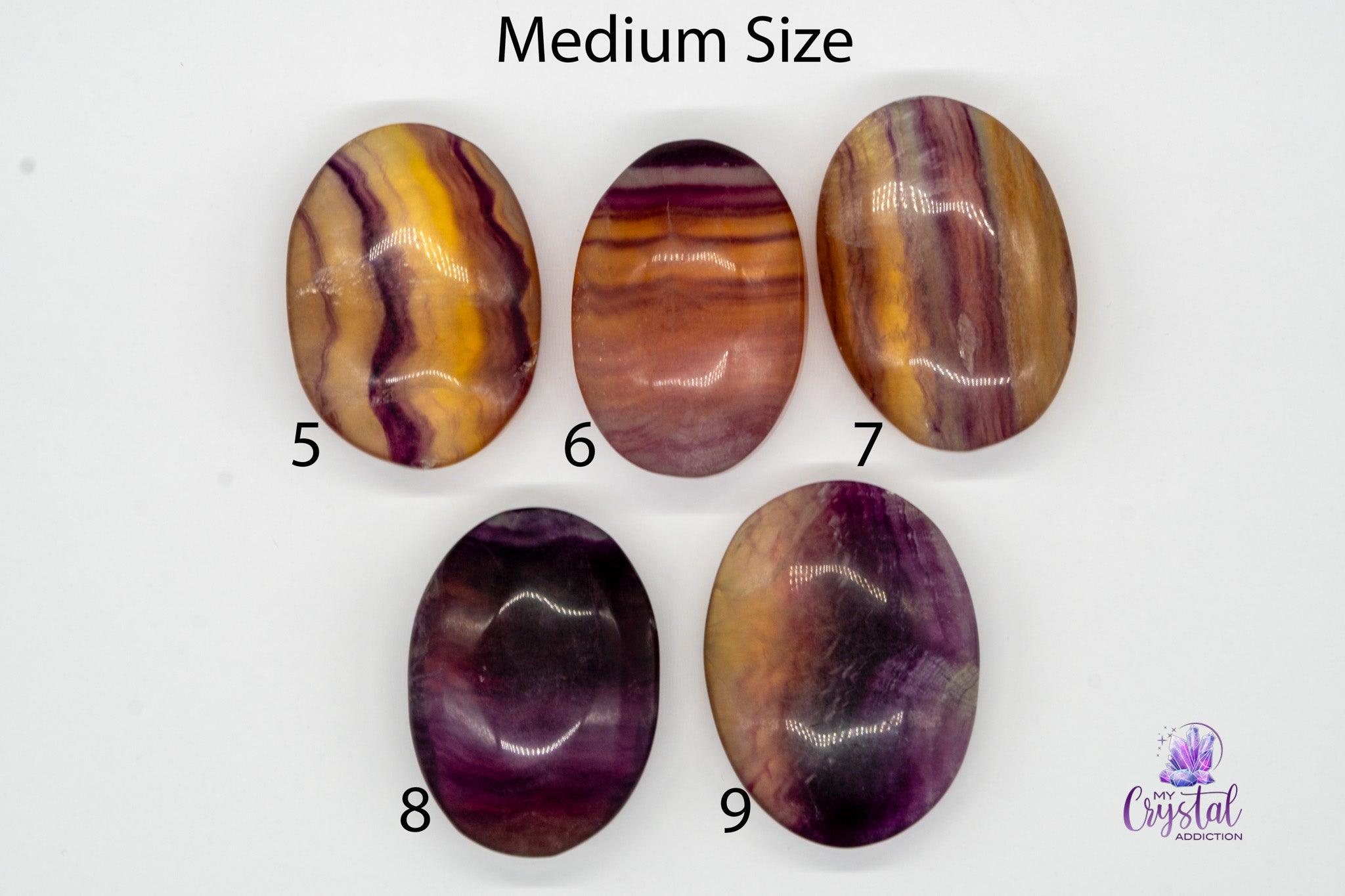 Candy Fluorite Palm Stone - My Crystal Addiction