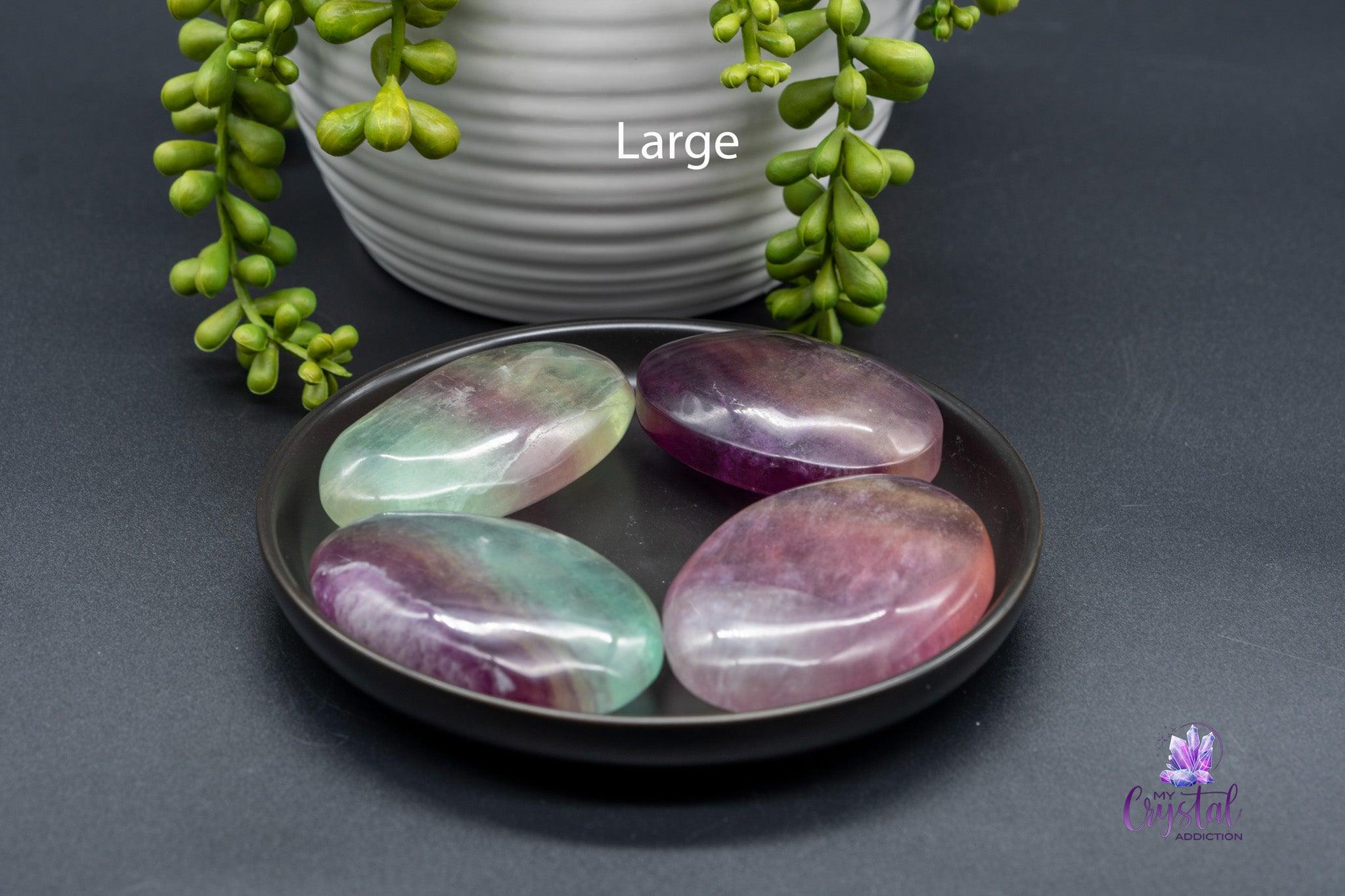 Candy Fluorite Palm Stone - My Crystal Addiction