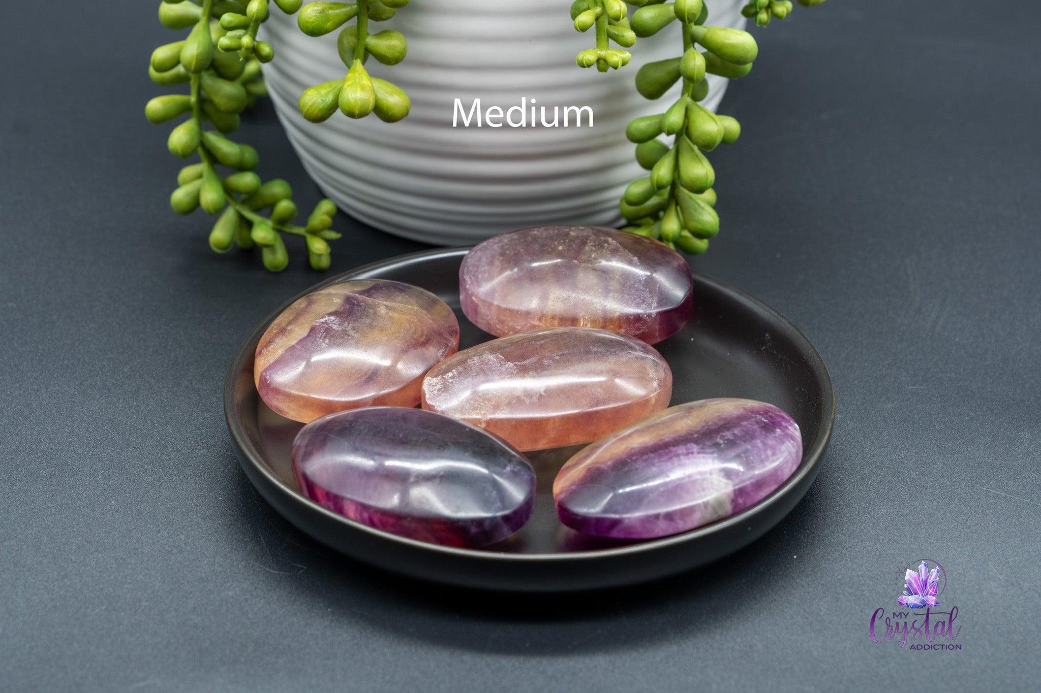 Candy Fluorite Palm Stone - My Crystal Addiction