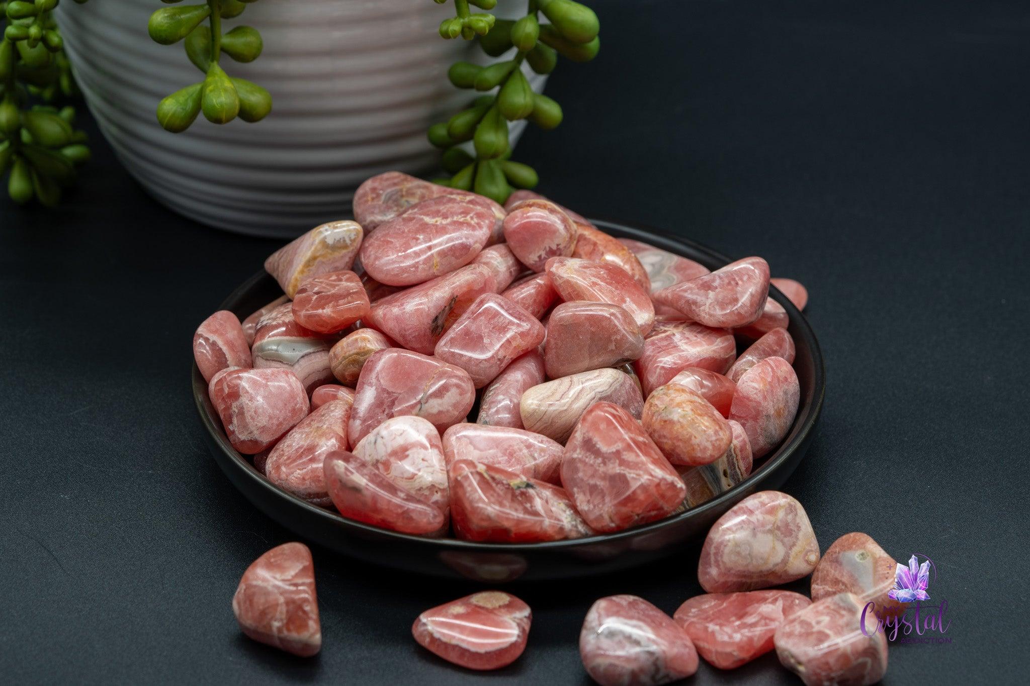 Rhodochrosite Tumbles - Banded - My Crystal Addiction