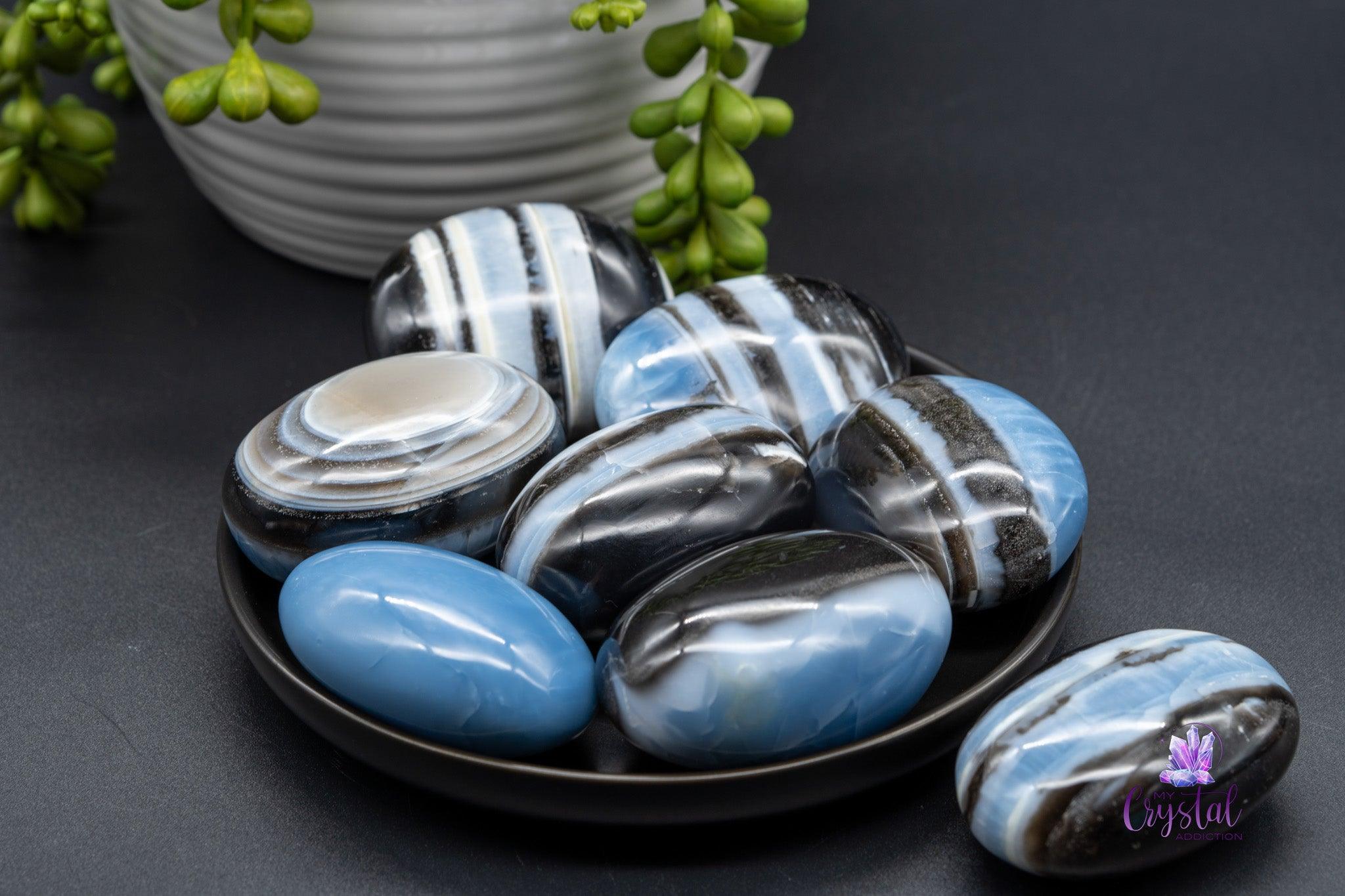 Owyhee Blue Opal Palm Stone - My Crystal Addiction