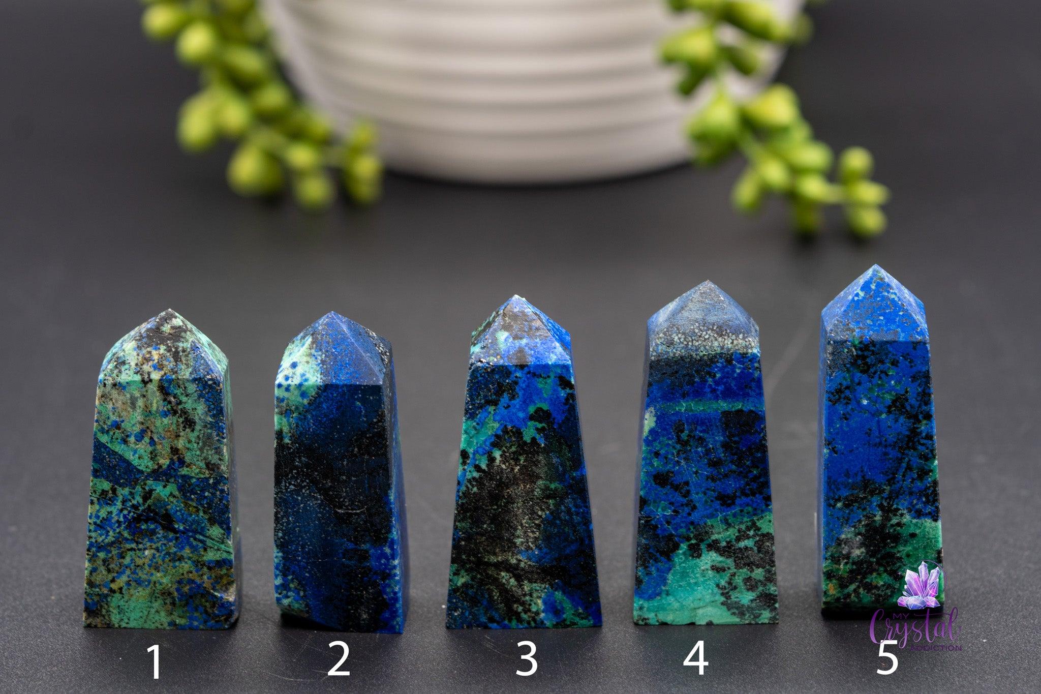 Azurite Tower - My Crystal Addiction