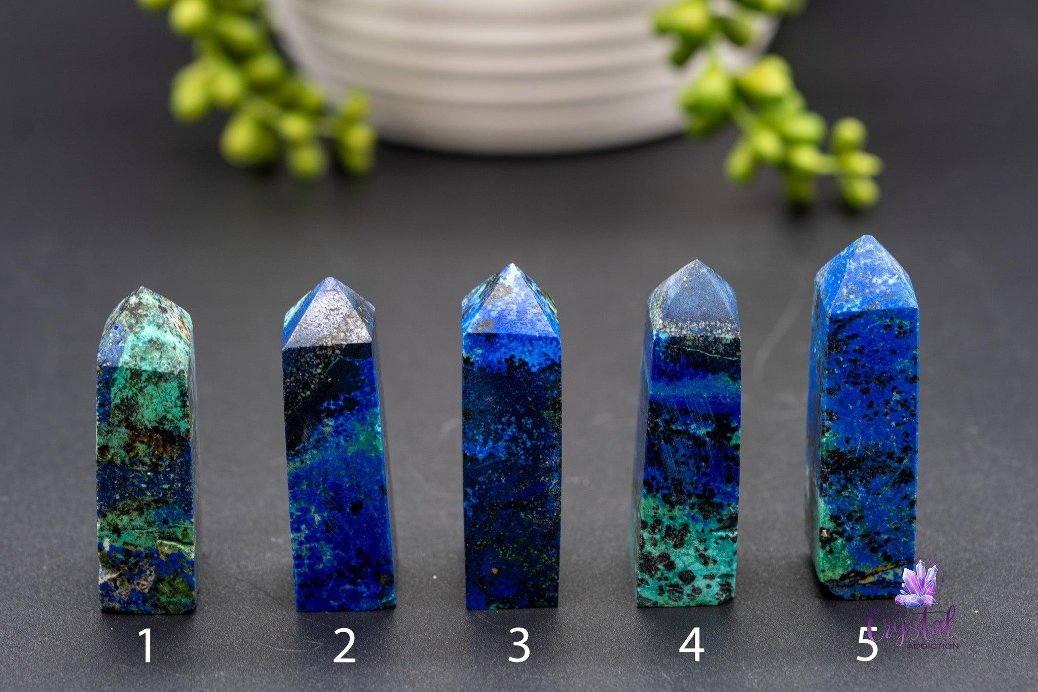 Azurite Tower - My Crystal Addiction