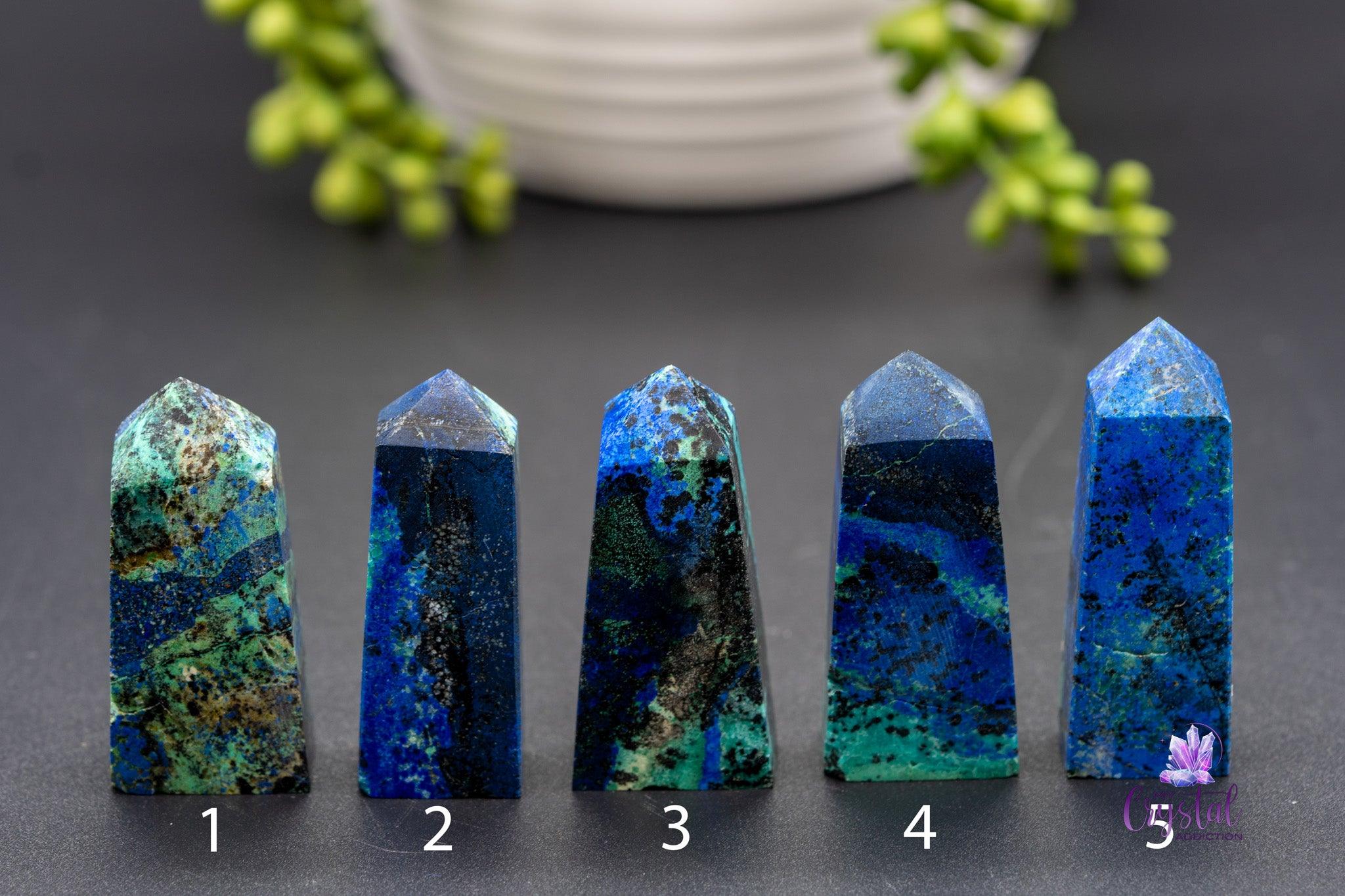 Azurite Tower - My Crystal Addiction