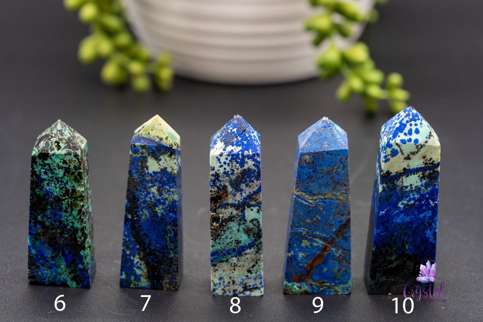 Azurite Tower - My Crystal Addiction