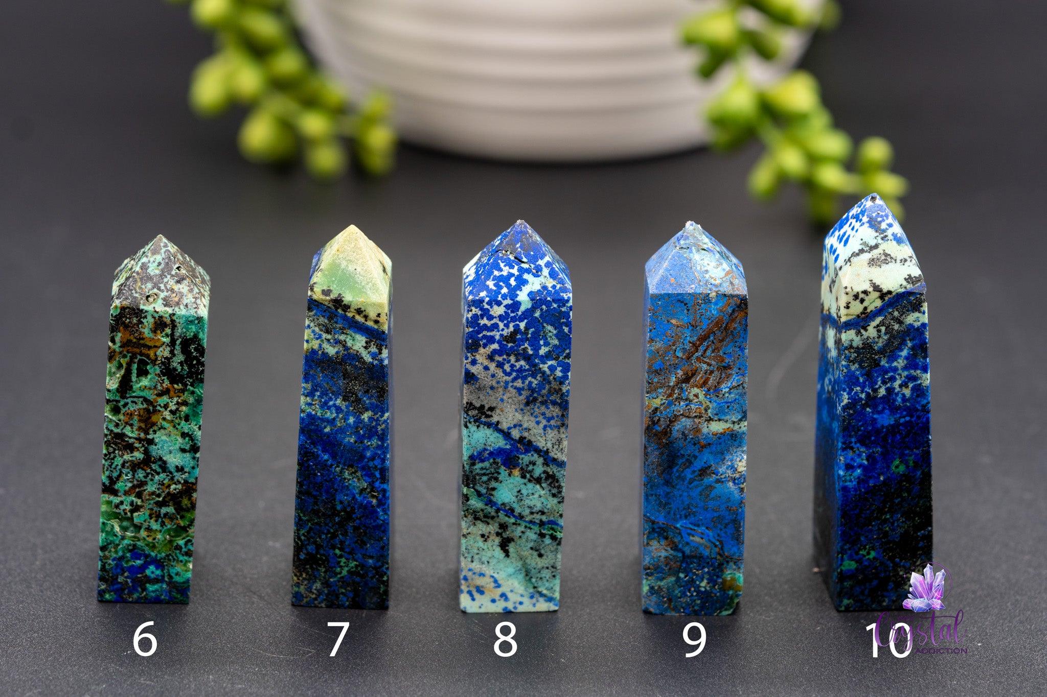 Azurite Tower - My Crystal Addiction