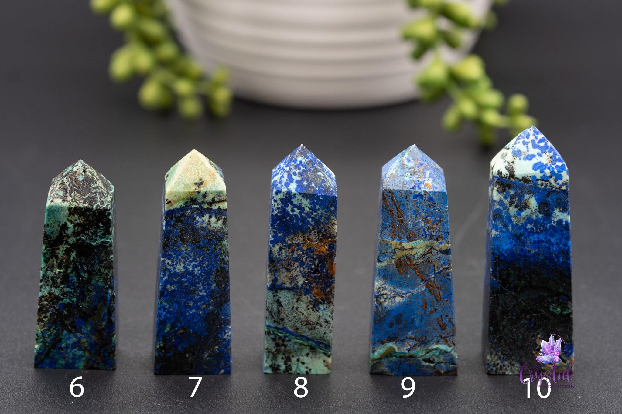 Azurite Tower - My Crystal Addiction