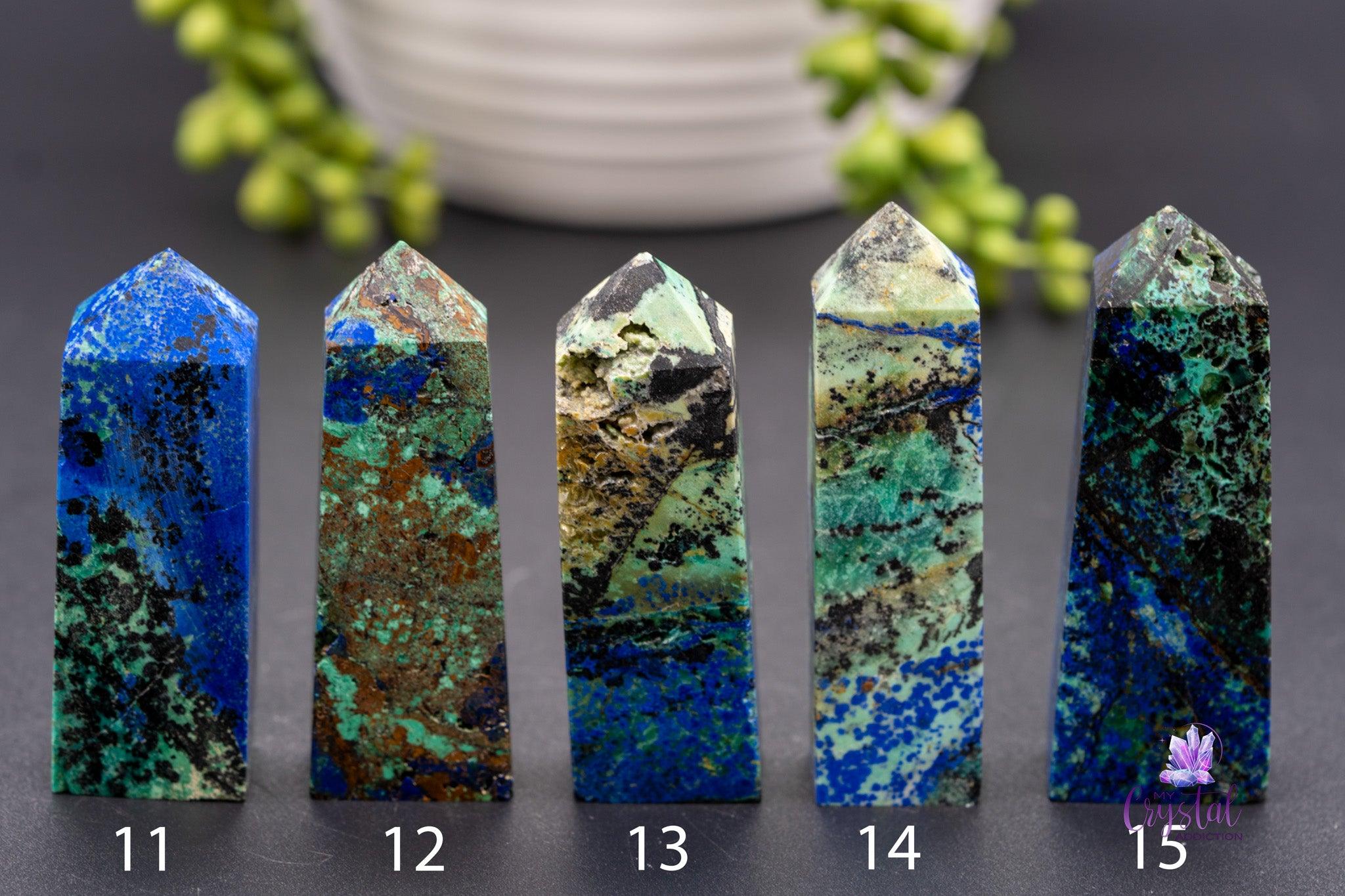 Azurite Tower - My Crystal Addiction