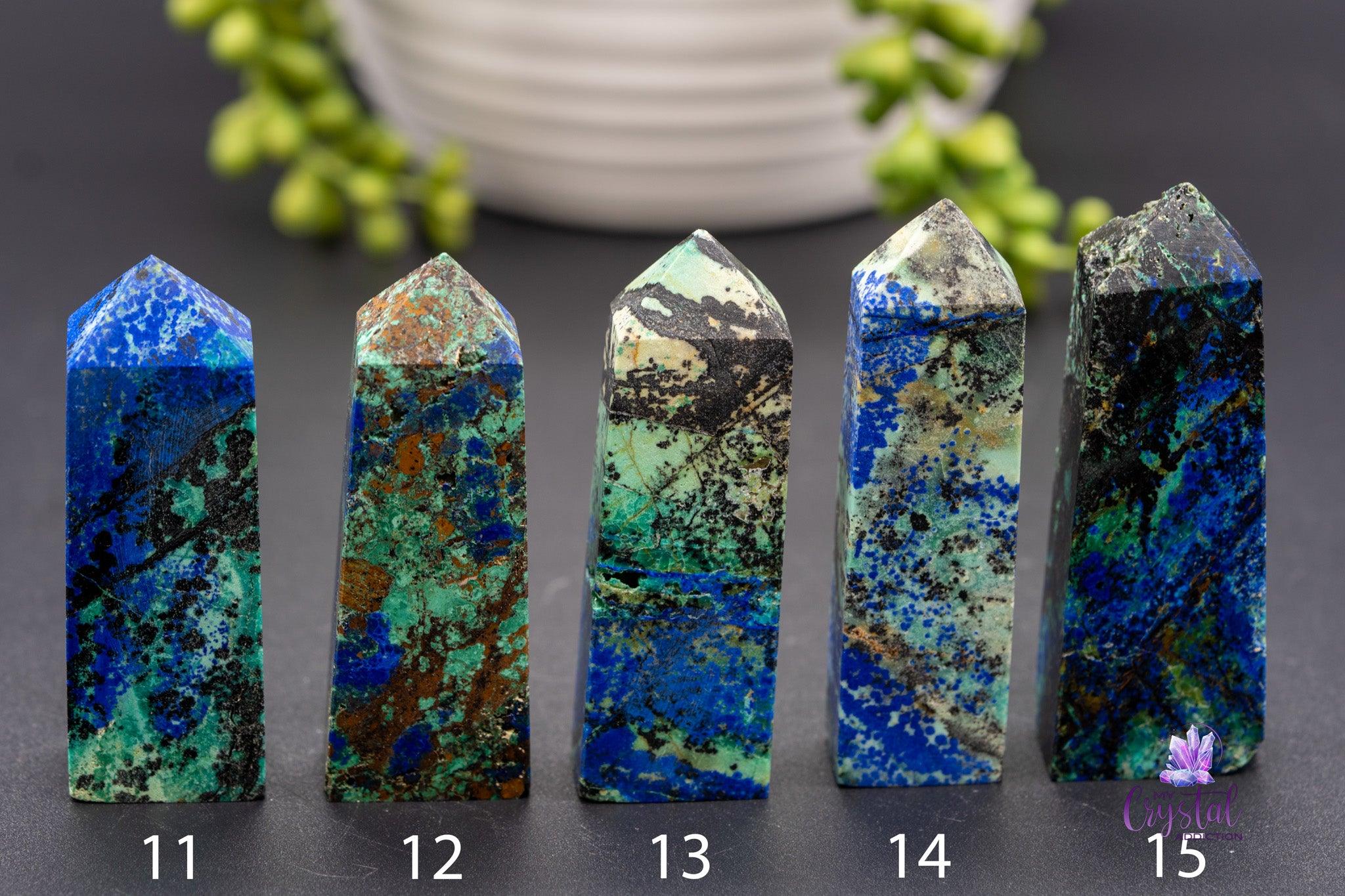 Azurite Tower - My Crystal Addiction