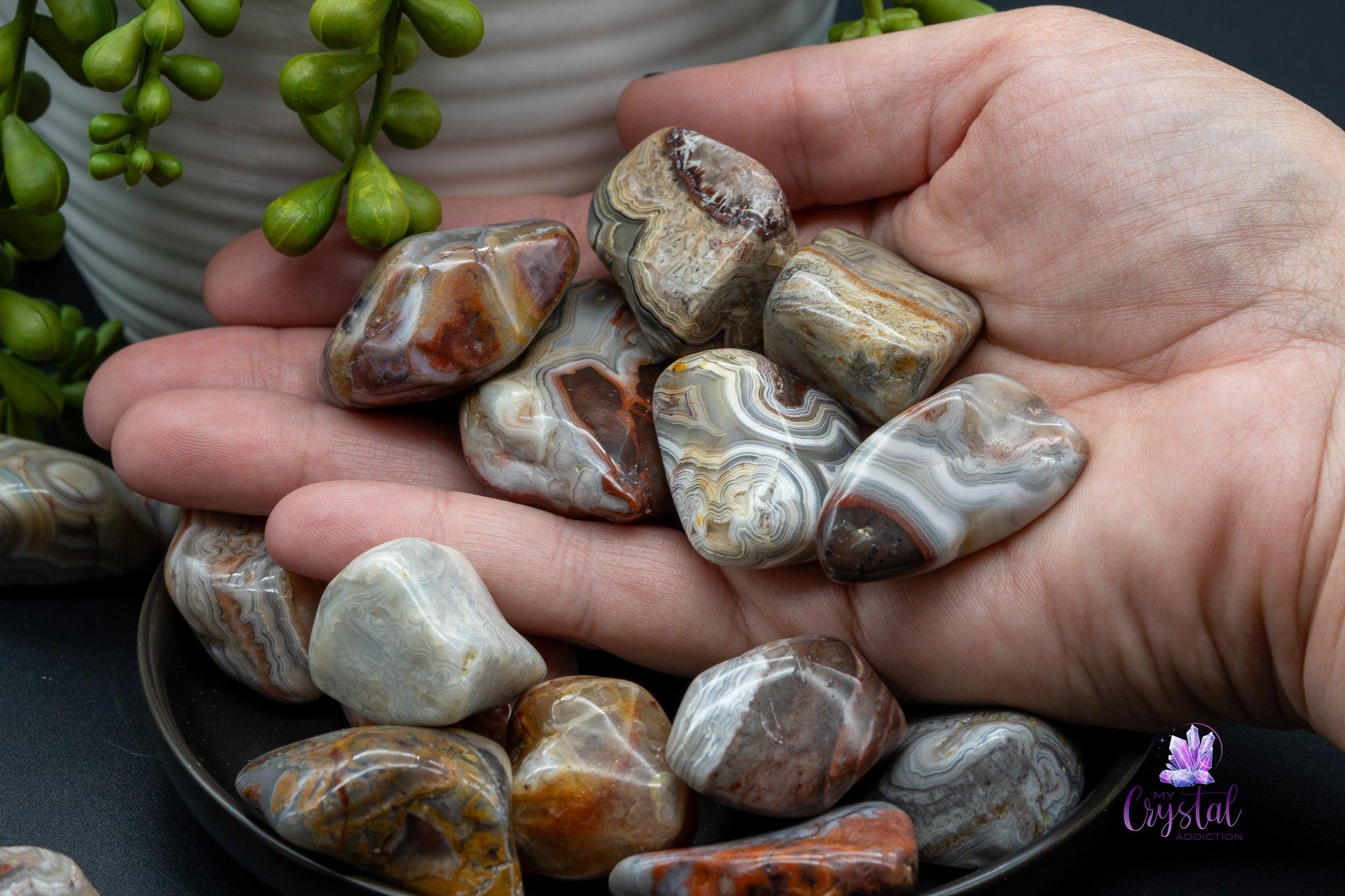 Crazy Lace Agate Tumbles - My Crystal Addiction