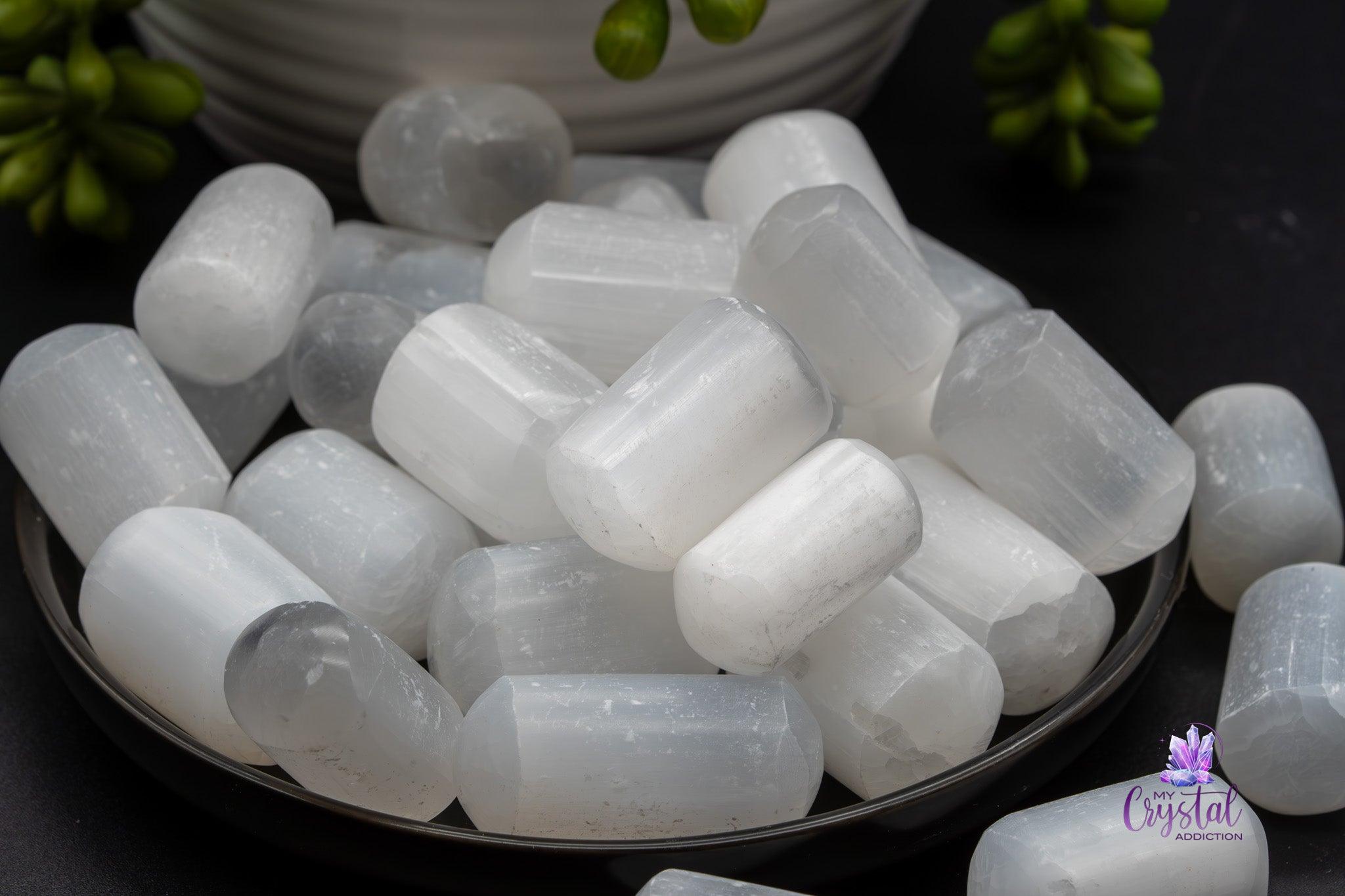 Selenite Tumbles - My Crystal Addiction