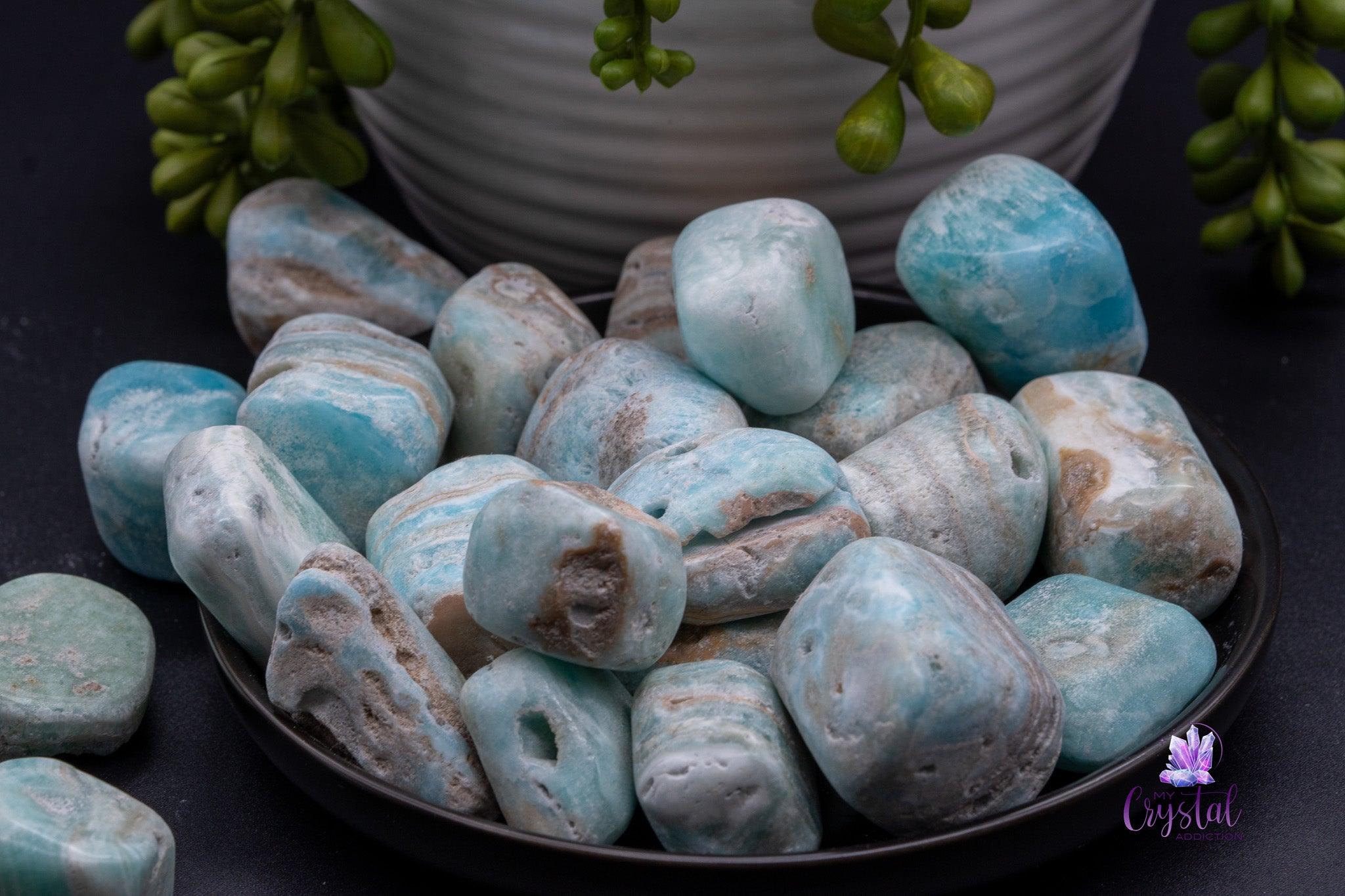 Blue Aragonite Tumbles - My Crystal Addiction